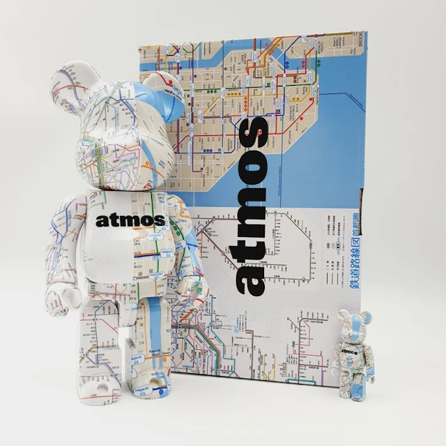 Atmos x Medicom Toy - Be@rbrick 400% 100% Subway Bearbrick 2022