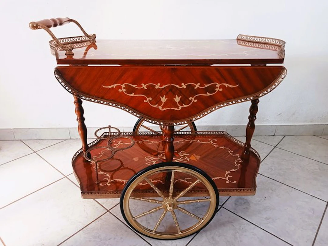 Serving trolley - Hollywood Regency / Neoclassical / Mid-Century Modern