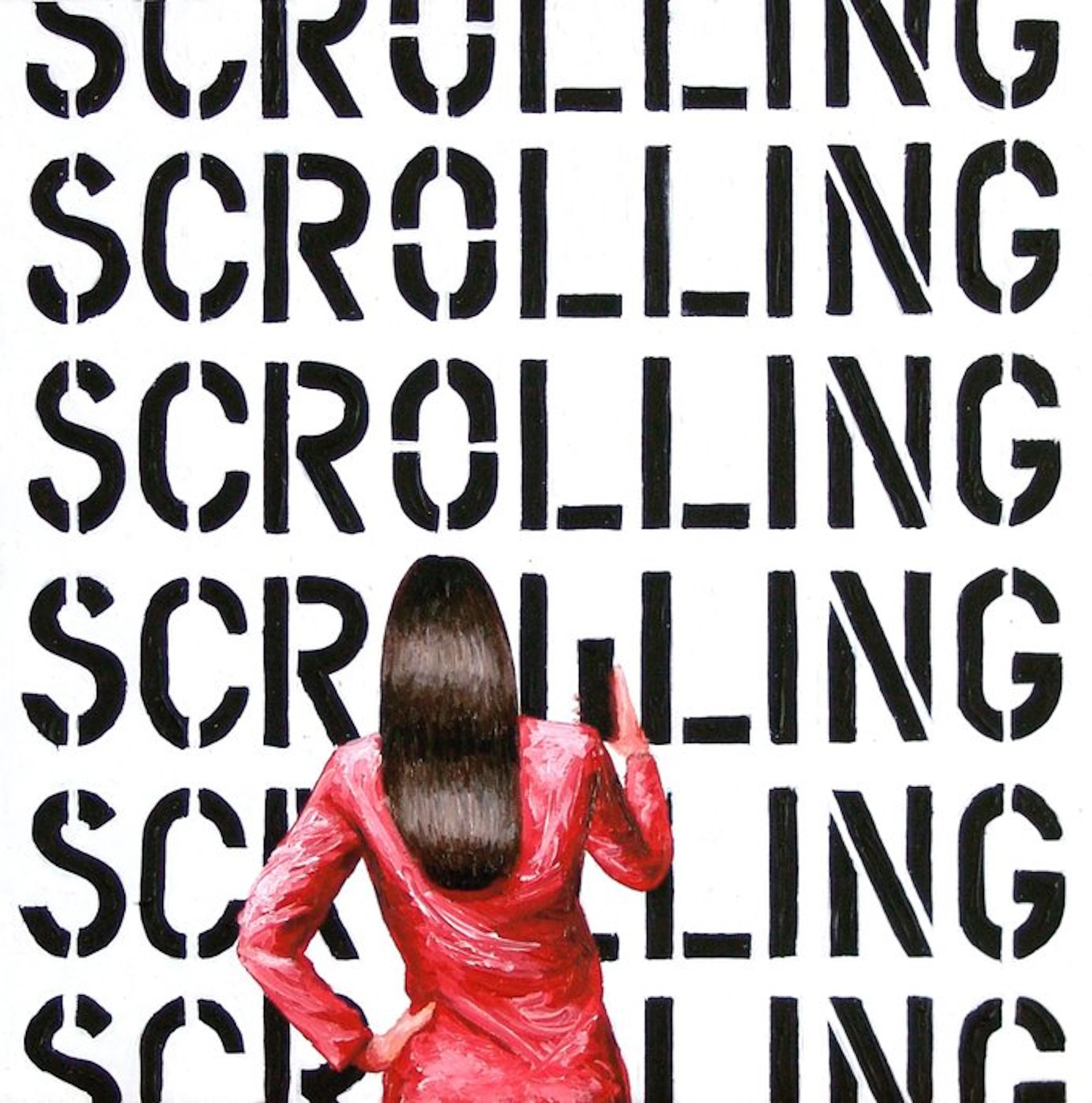Gerard Boersma (1976) - Scrolling (painting of a woman...
