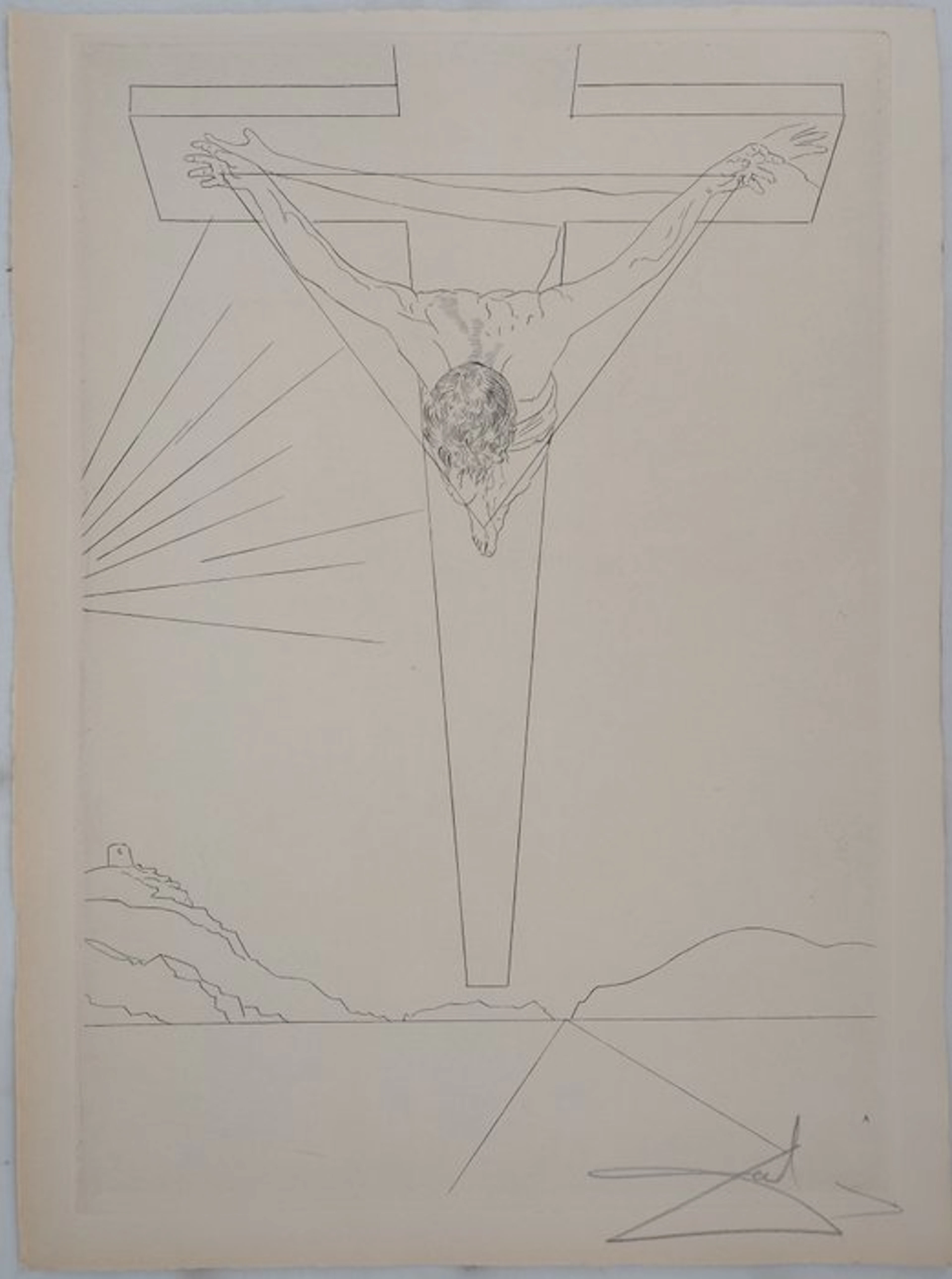 Salvador Dali (1904-1989) - Manifeste Mystique : Le Christ
