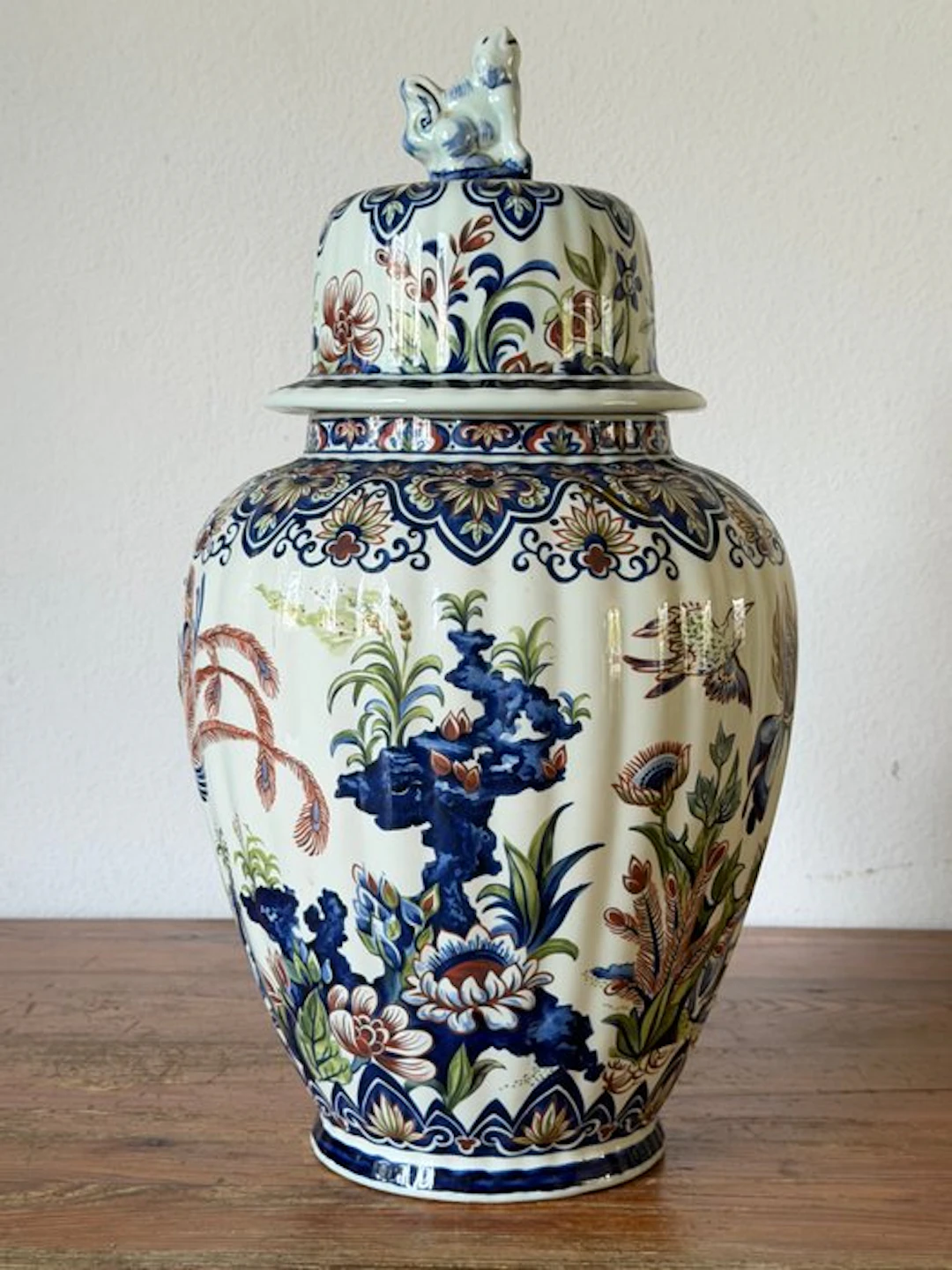 Boch - Vase - Earthenware - Large lid vase / urn