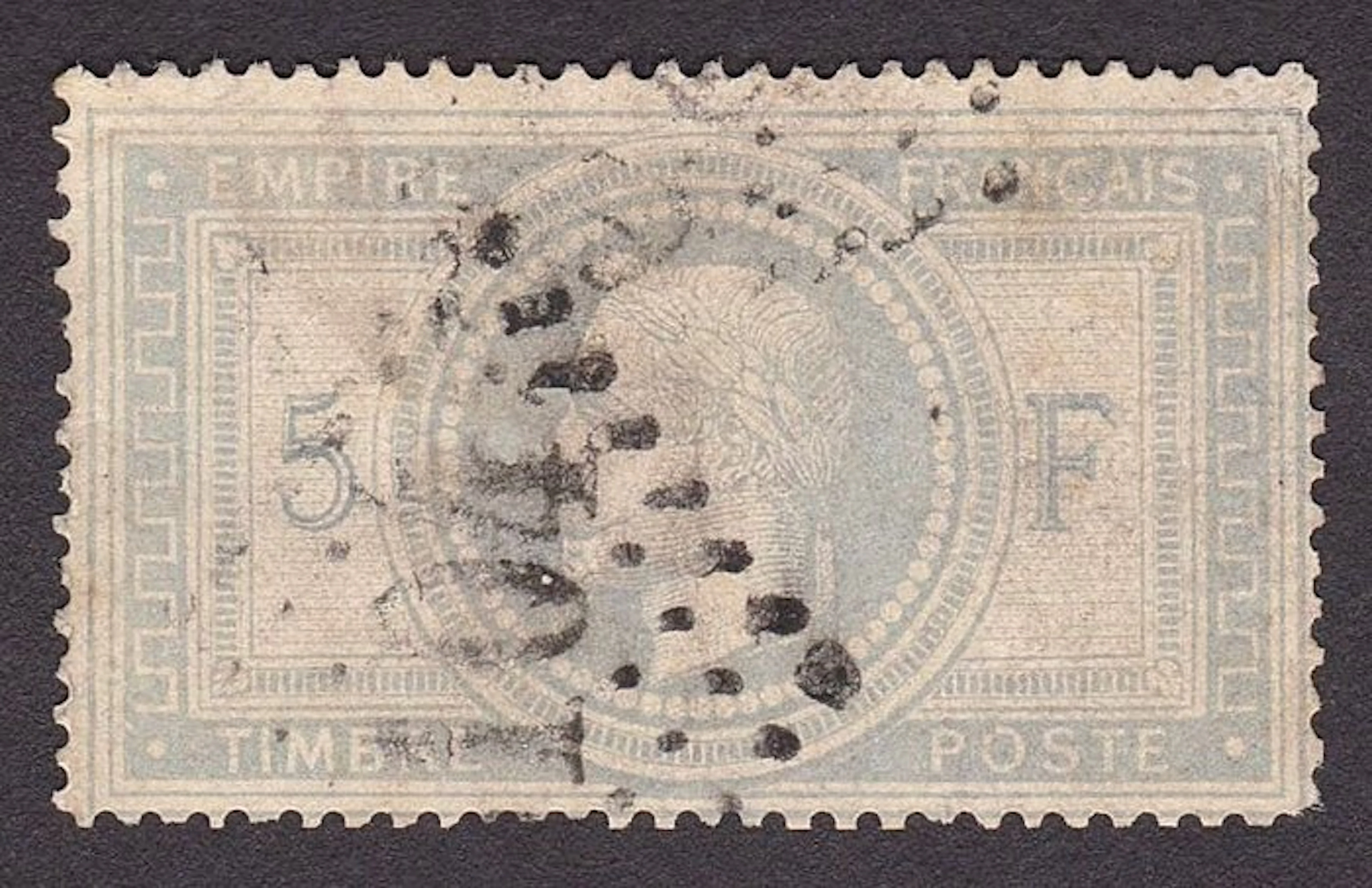 France 1862/1870 - Napoleon III with laurel crown 5F...