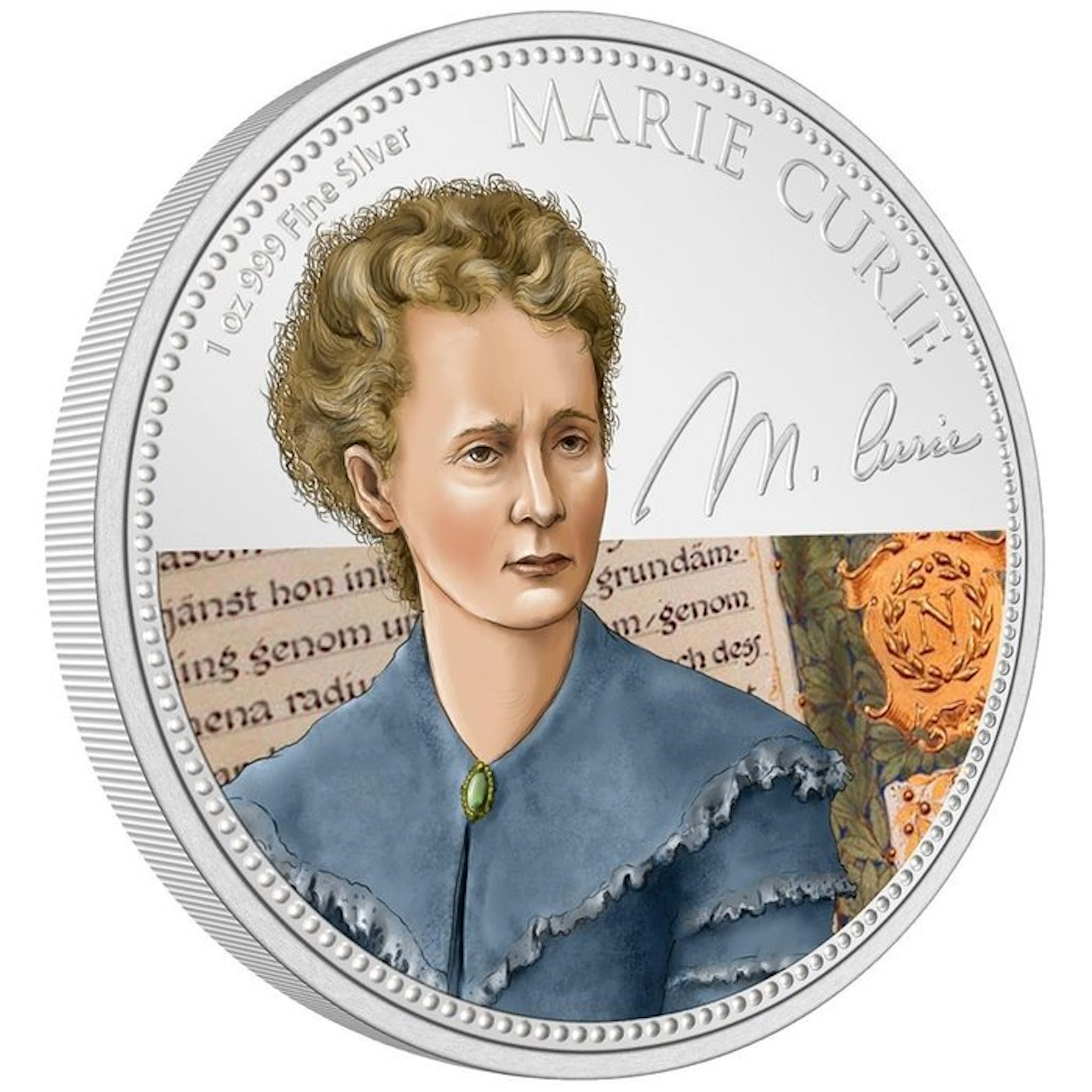 Niue. 2 Dollars 2022 Women in History - Marie Curie, 1 Oz (.999)