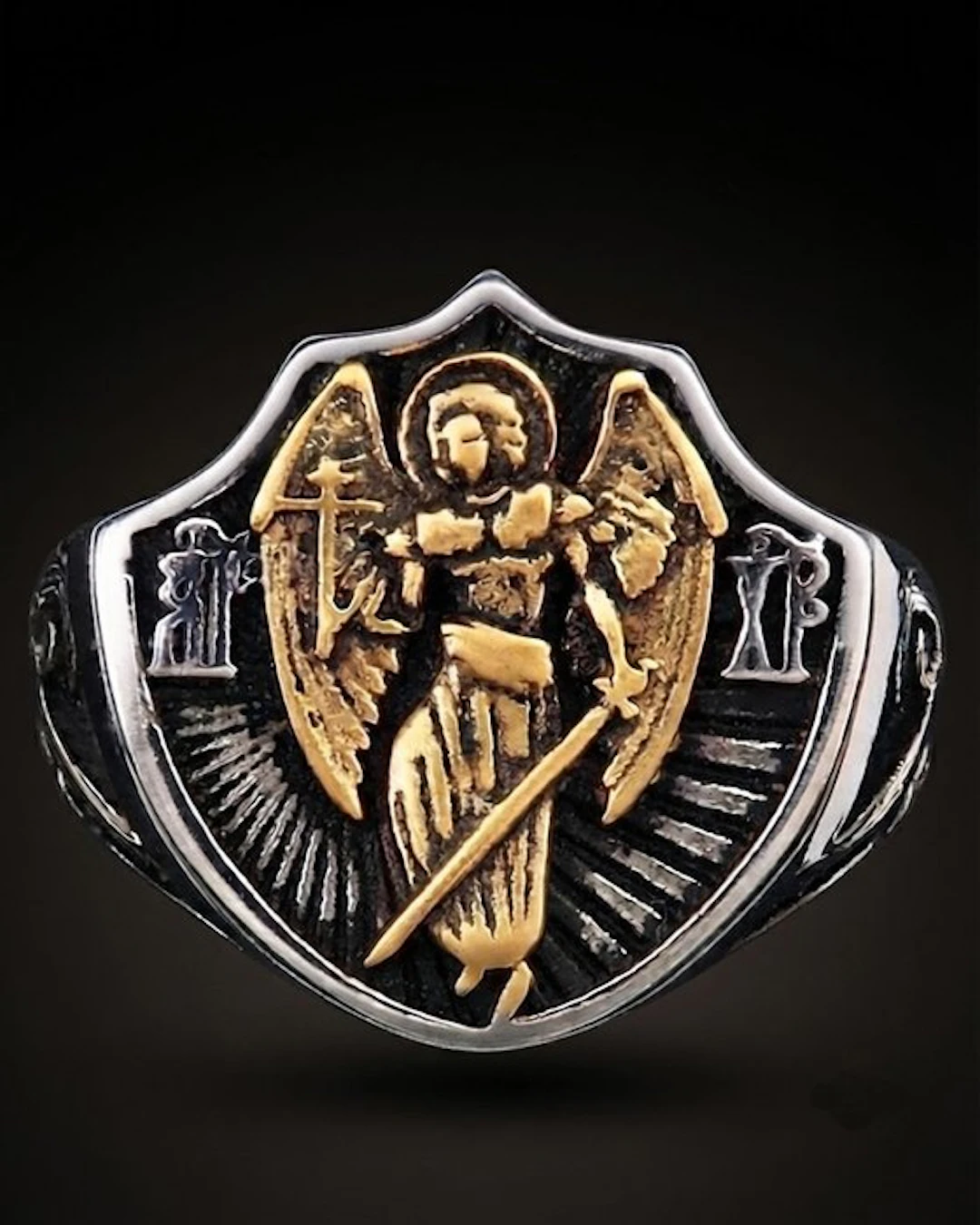 Heraldic Signet Ring - Archangel Michael - Exorcism of...