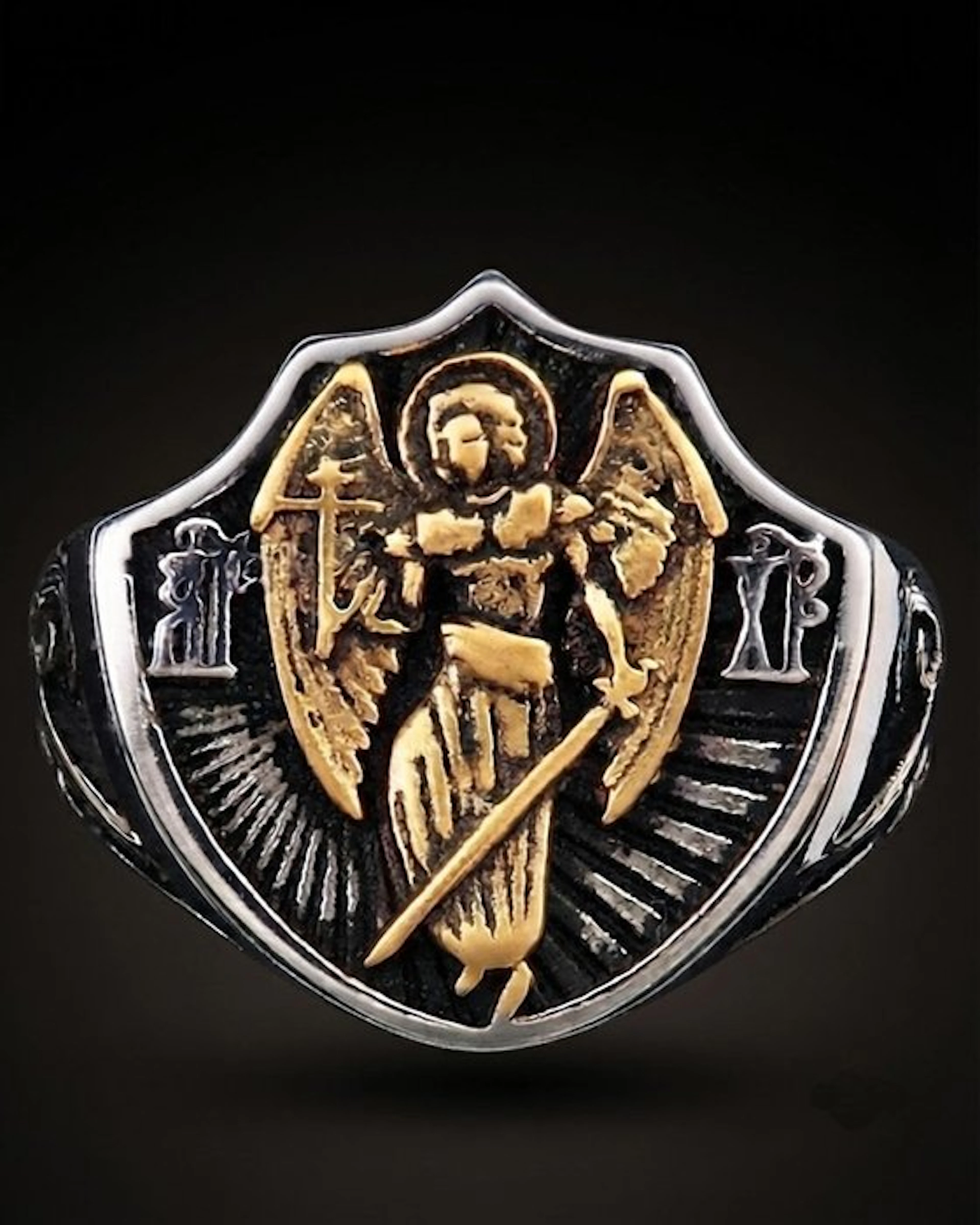 Heraldic Signet Ring - Archangel Michael - Exorcism of...