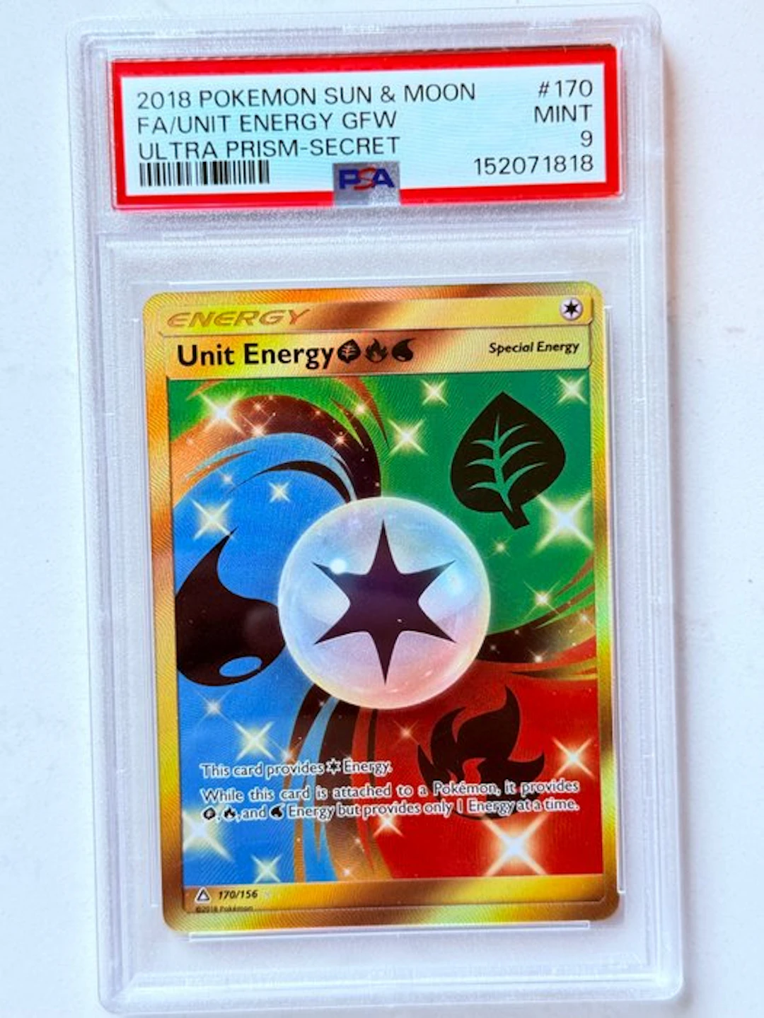 Pokémon - 1 Graded card - Unit Energy 170/156 Full art