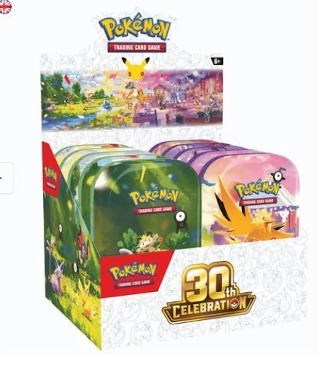 Pokémon Box - Pokémon Mega: 30th Celebration Mini Tin Case - Mega Evolution