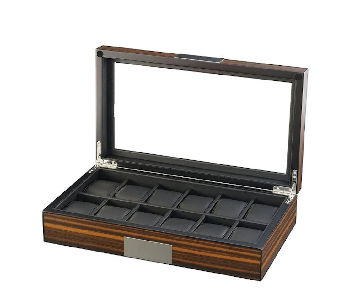 Prestige - Jewellery box - Ebony veneer wood watch box - Wood
