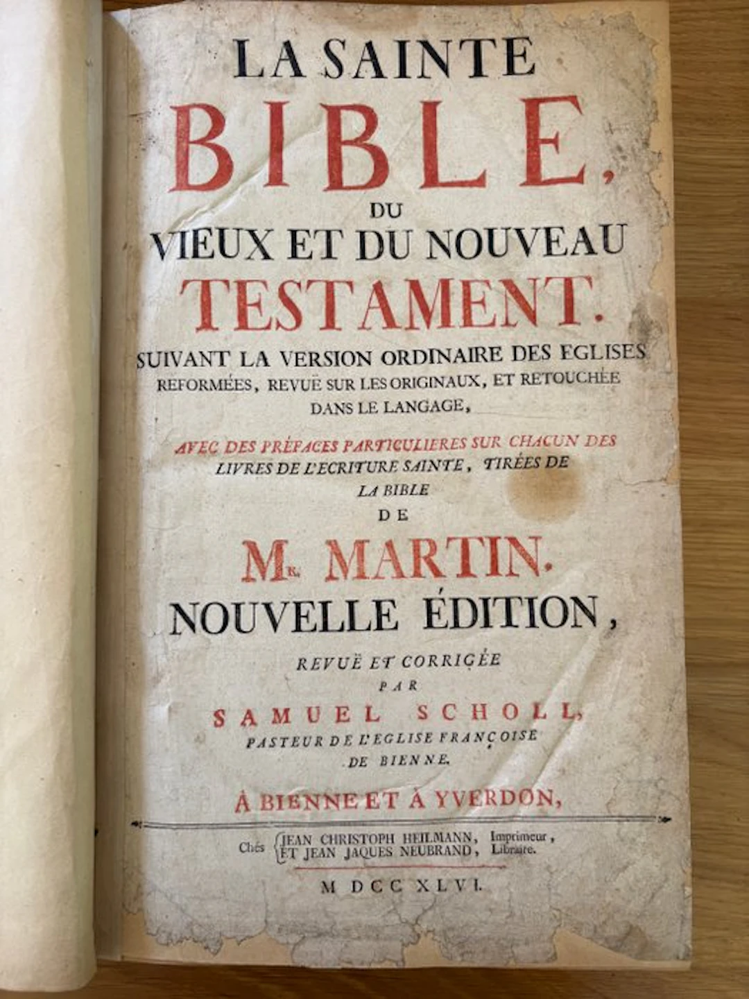David Martin / Samuel Scholl - La Sainte Bible du Vieux...