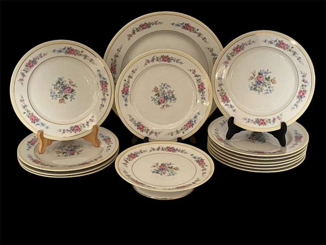 Limoges HT / Henri Thabard - Table service (14) - Art Deco - Porcelain