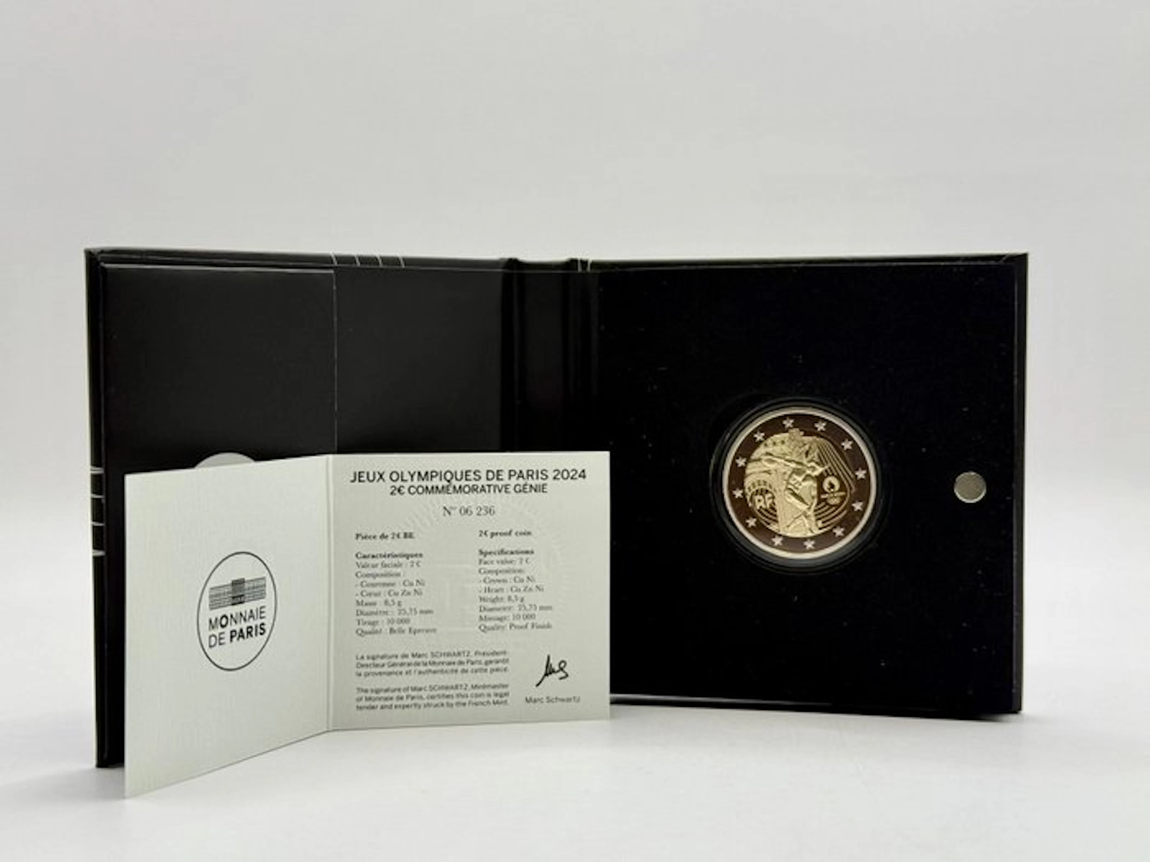 France. 2 Euro 2022 "Jeux Olympiques de Paris 2024" Proof (No reserve price)