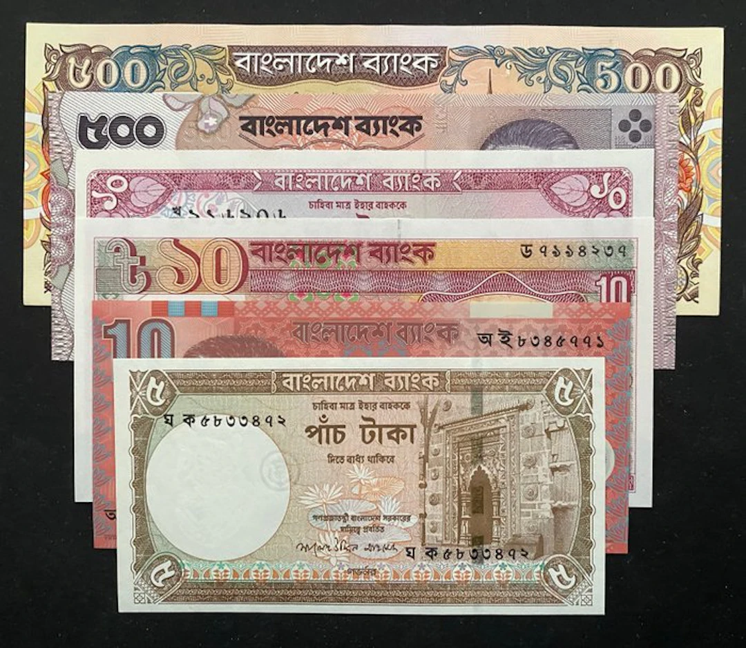Bangladesh. - 6 Banknotes - Various Dates (No reserve price)