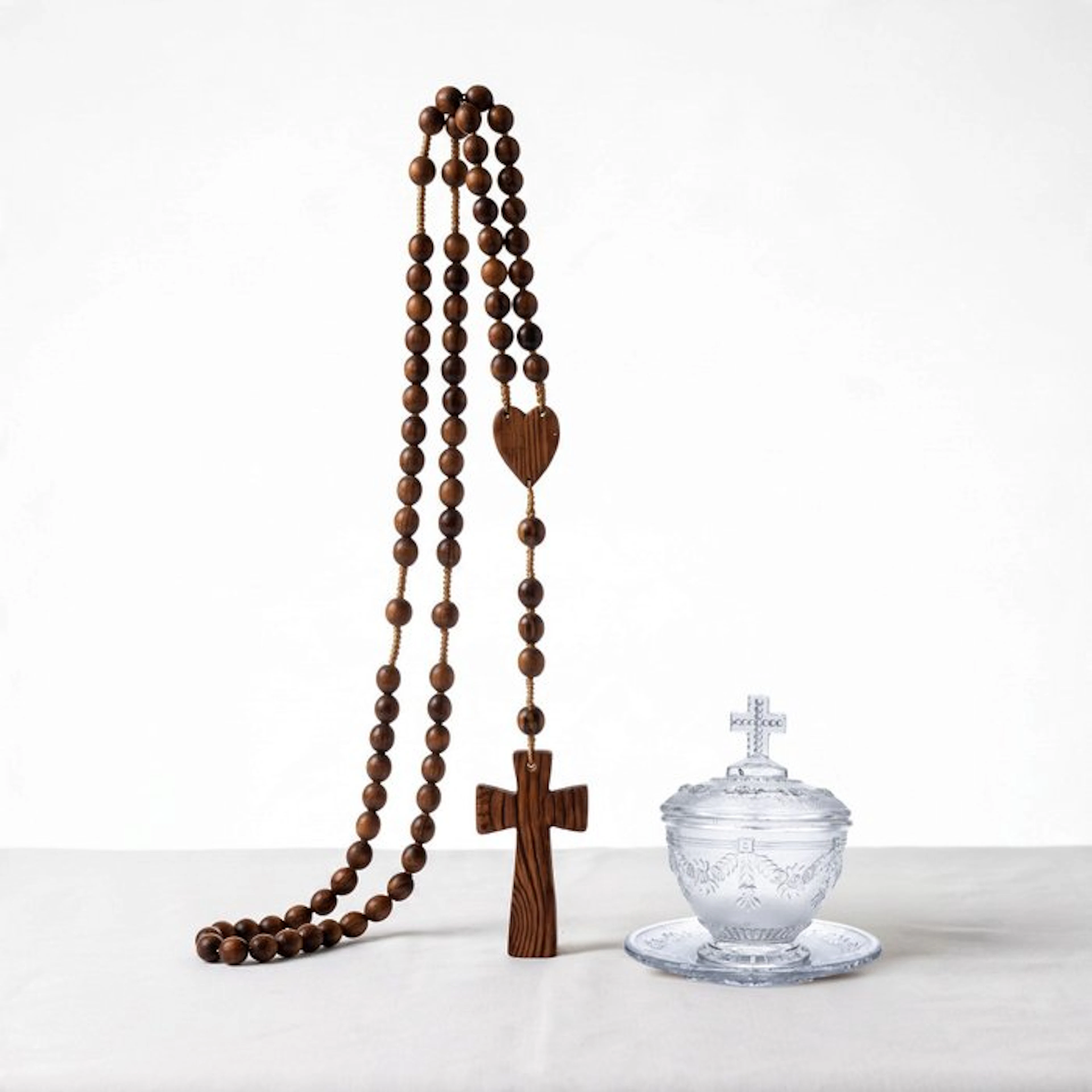 Rosary - Model "Lux Mundi" + Censer in Cut Crystal...