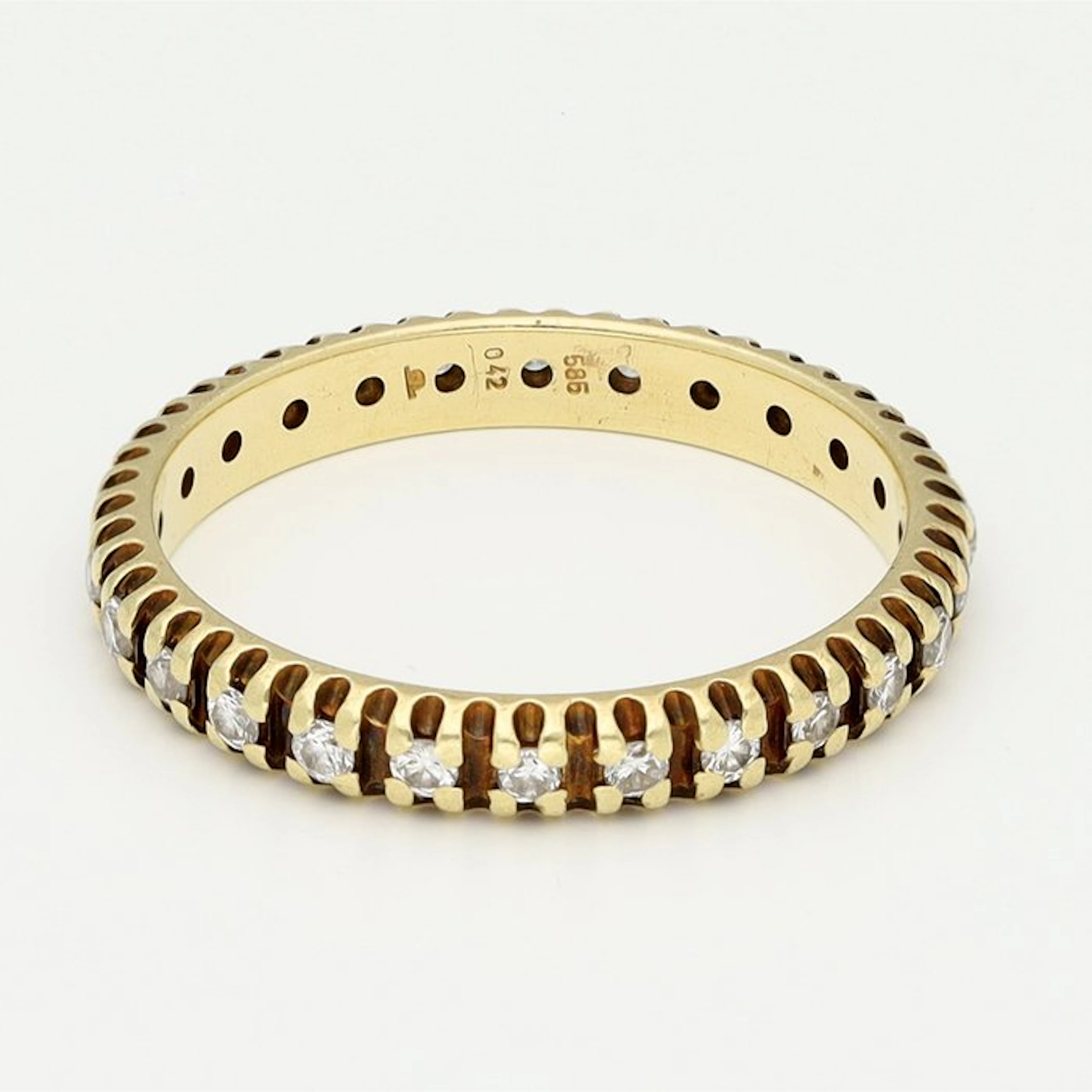 Ring - 14 kt. Yellow gold Diamond (Natural)