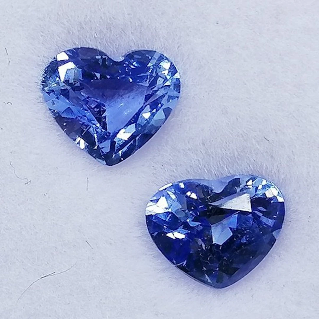 2 pcs Sapphire - 1.70 ct - Instituto Gemólogico Español (IGE)