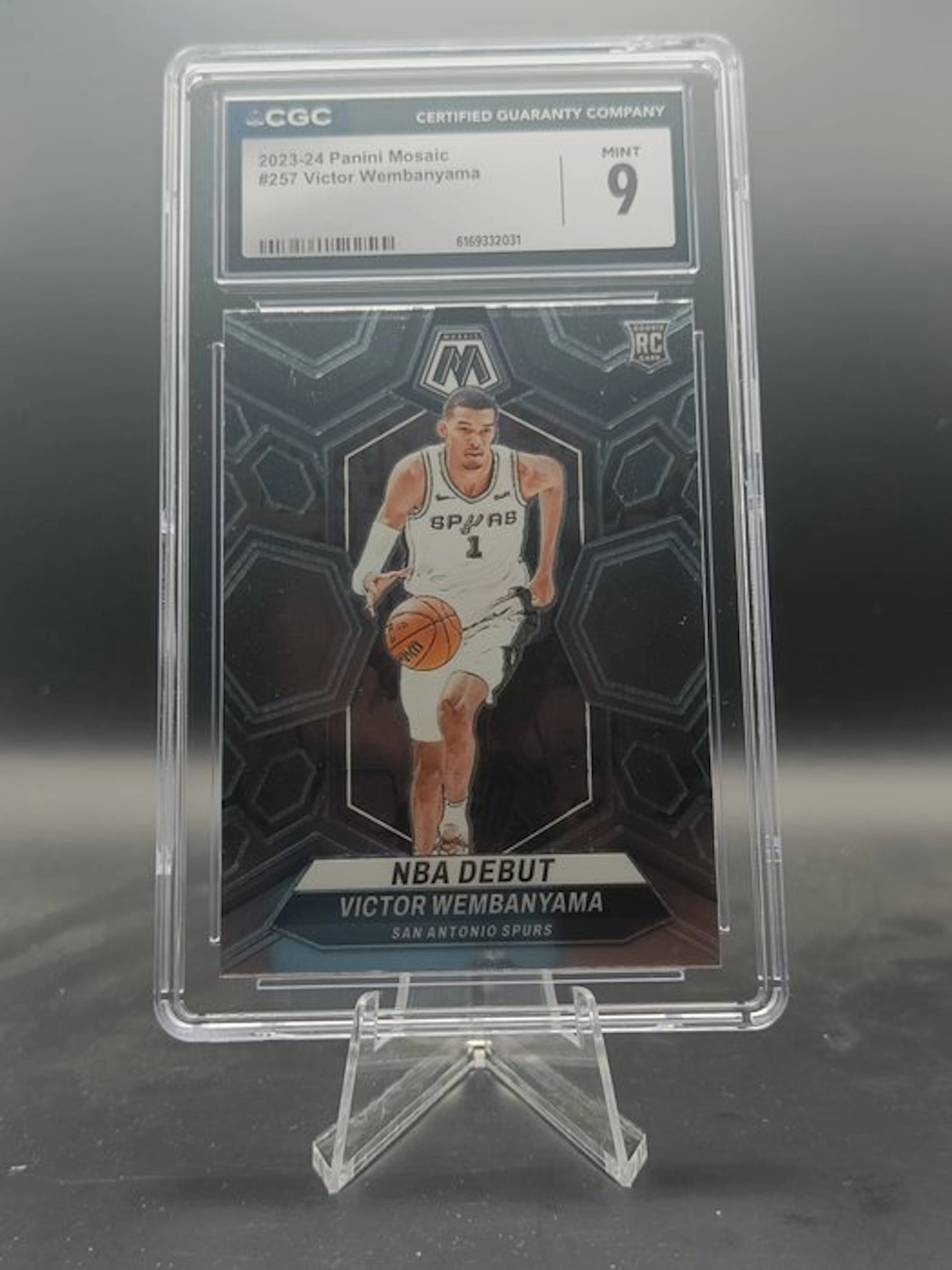 Panini 2023-24 Victor Wembanyama Rookie #257 - CGC 9 Graded card