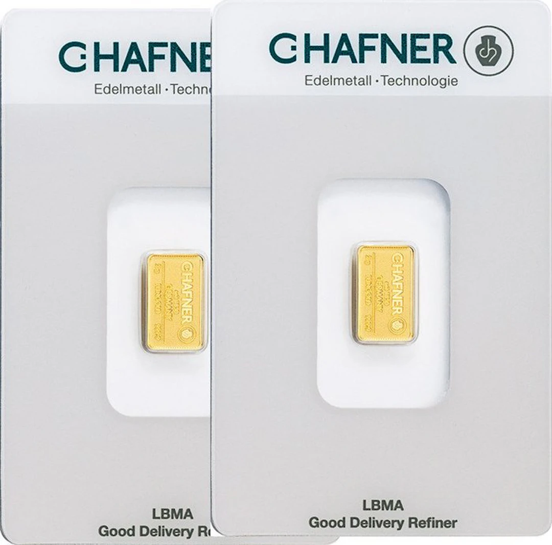 4 grams - Gold .999 - C. Hafner, Germany - Sealed & with certificate
