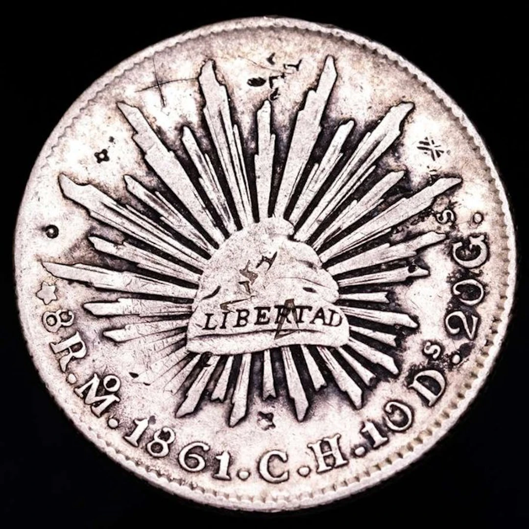 Mexico. 8 Reales 1861 C.H Ciudad de méxico (No reserve price)