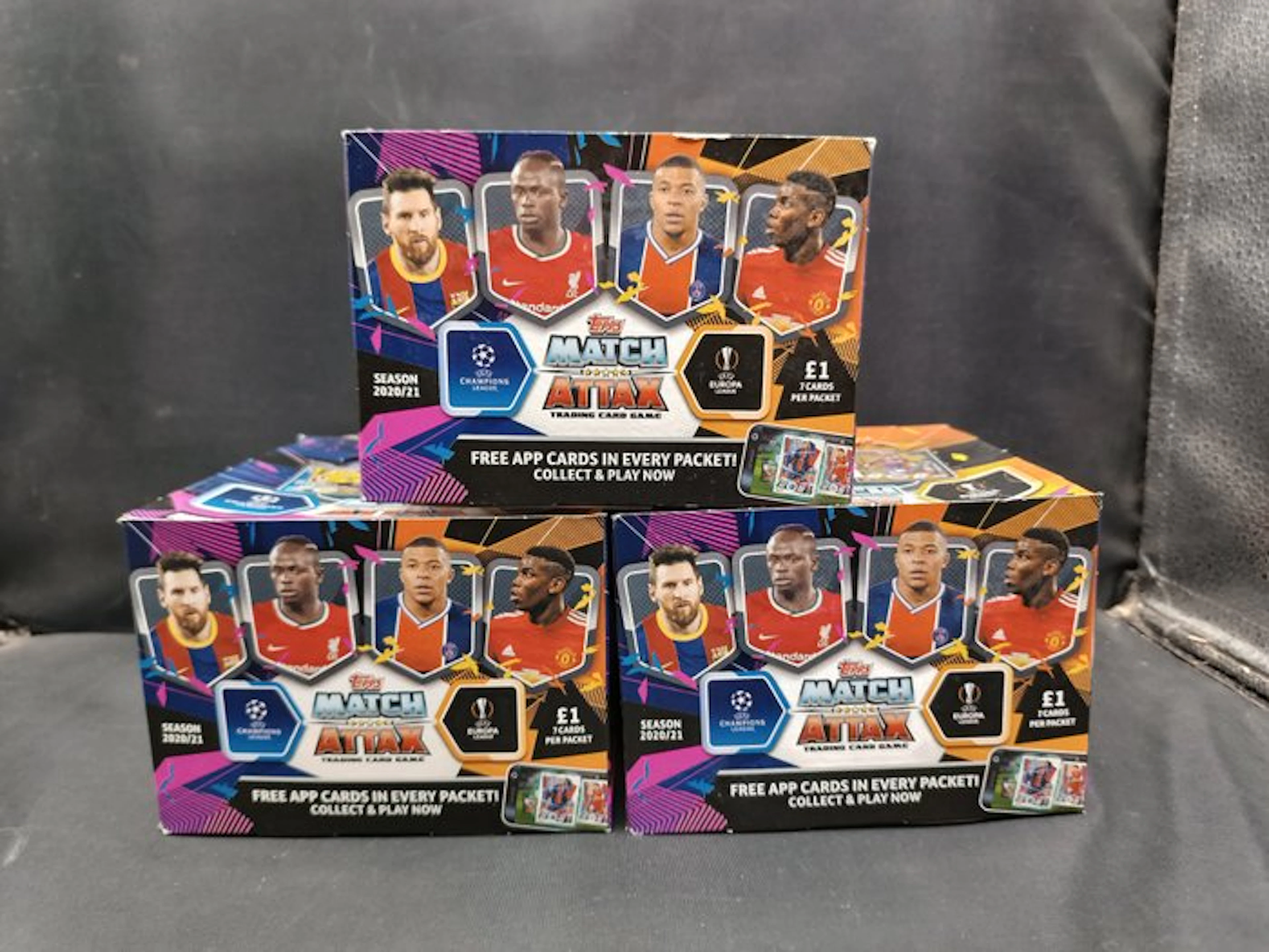 Topps 3 Box Topps Match Attax 2020/21 Champions Europa...