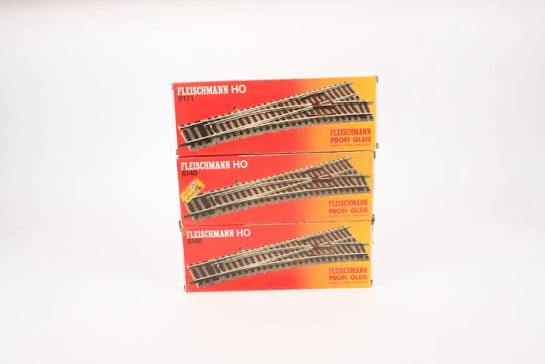 Fleischmann H0 - 6140/6171 - Model train tracks (4)...