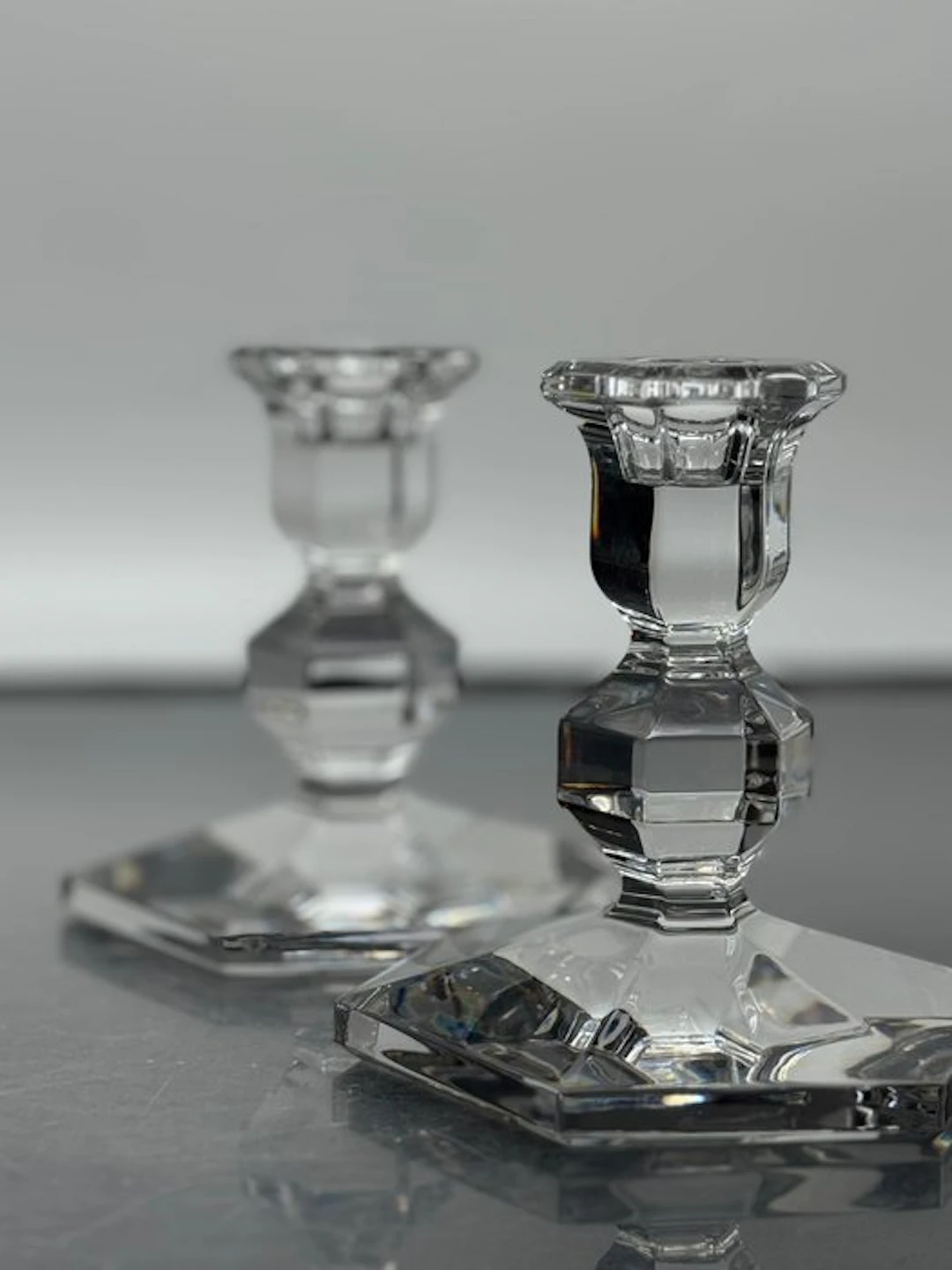 Val Saint Lambert - Candlestick Galatee (2) - Crystal - 2 VSL candelabras