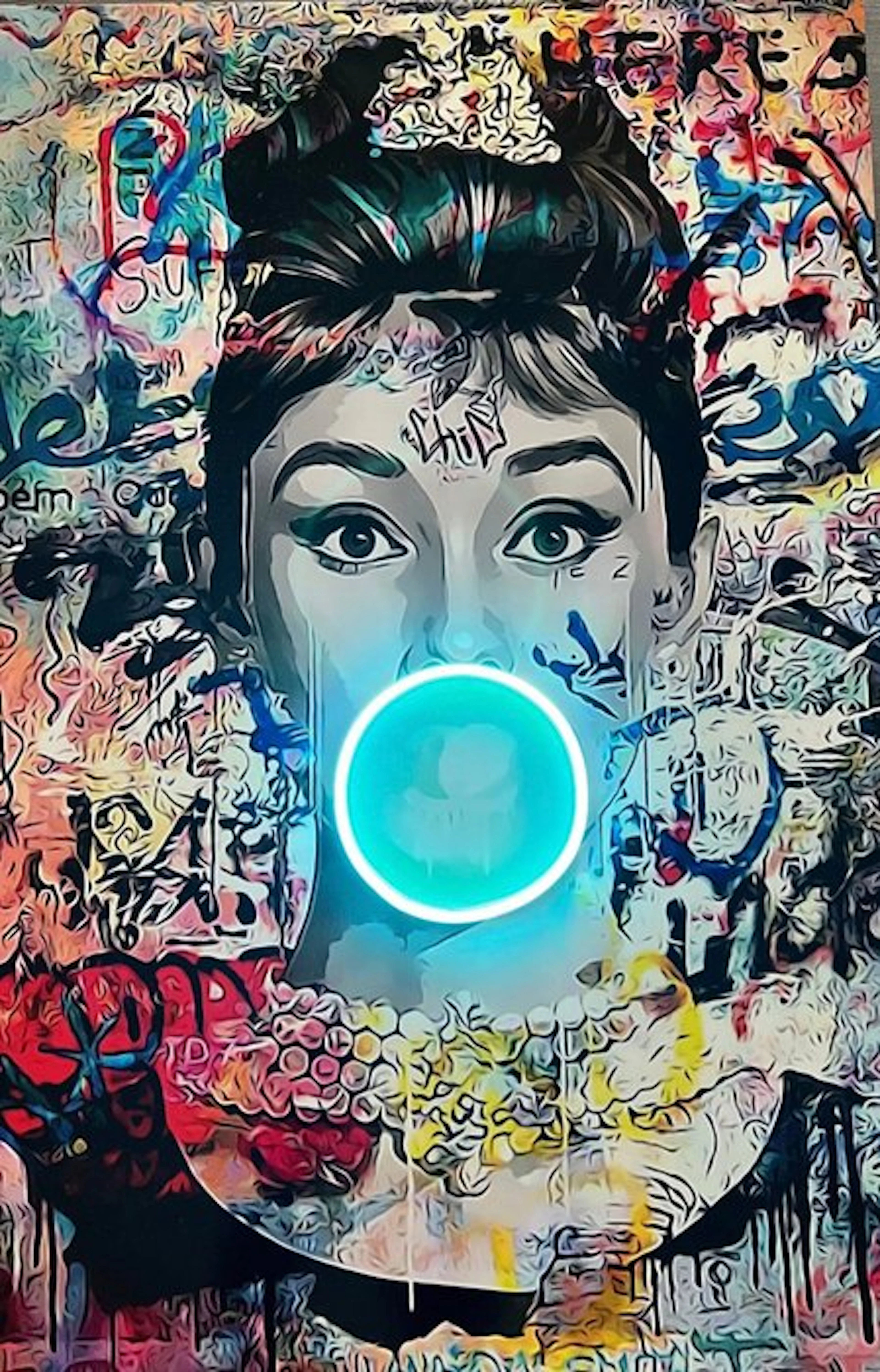 LEDMansion - Audrey Bubble V.1. 50x75cm | Led Wall Art