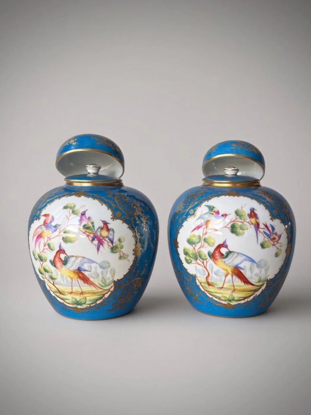 Le Tallec - Jar (2) - A Pair of French Hand-Painted...