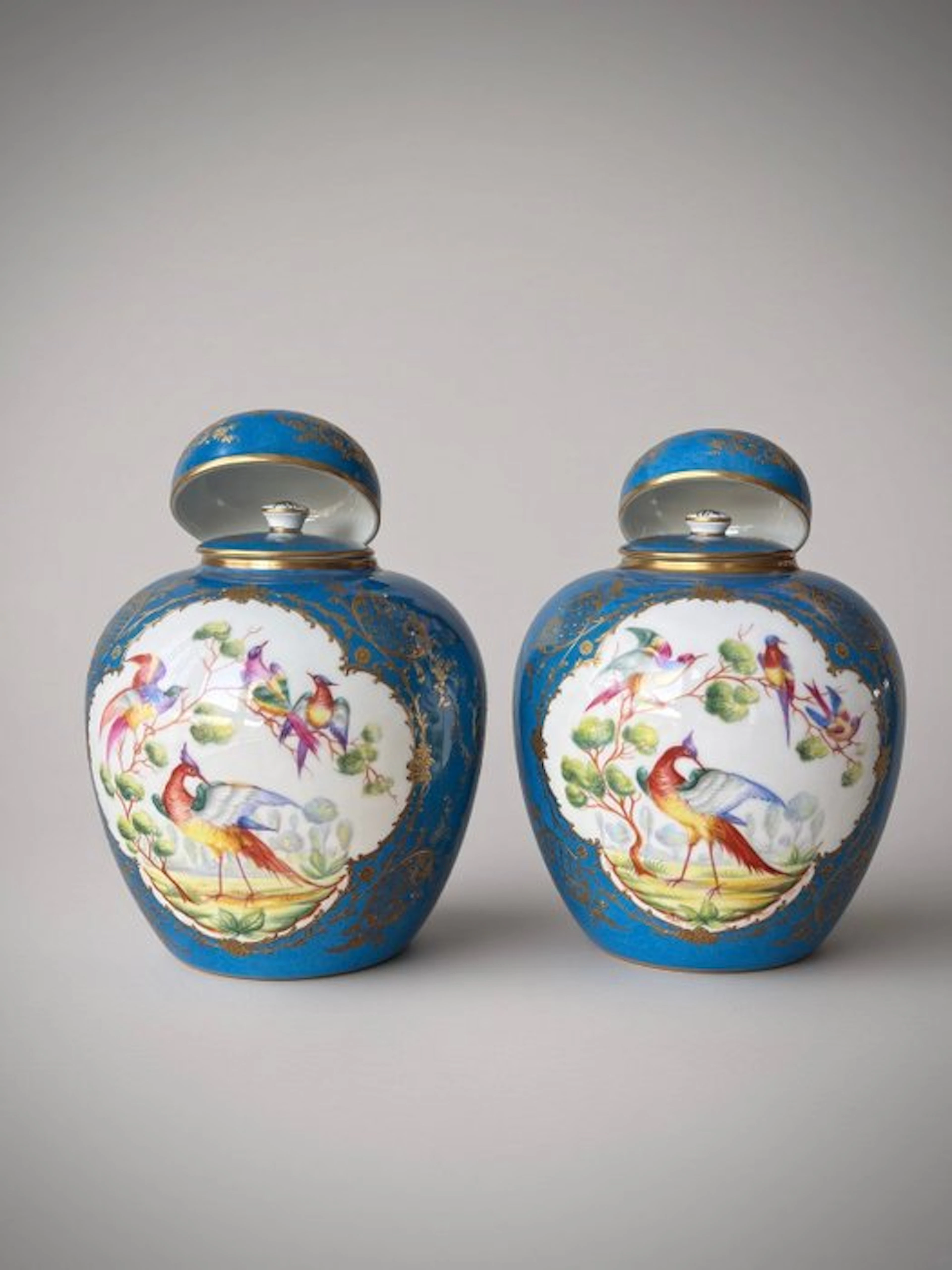 Le Tallec - Jar (2) - A Pair of French Hand-Painted...