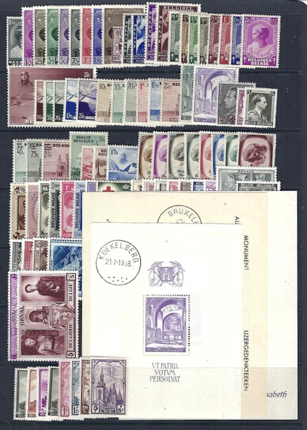 Belgium 1937/1939 - Three complete year sets with the...