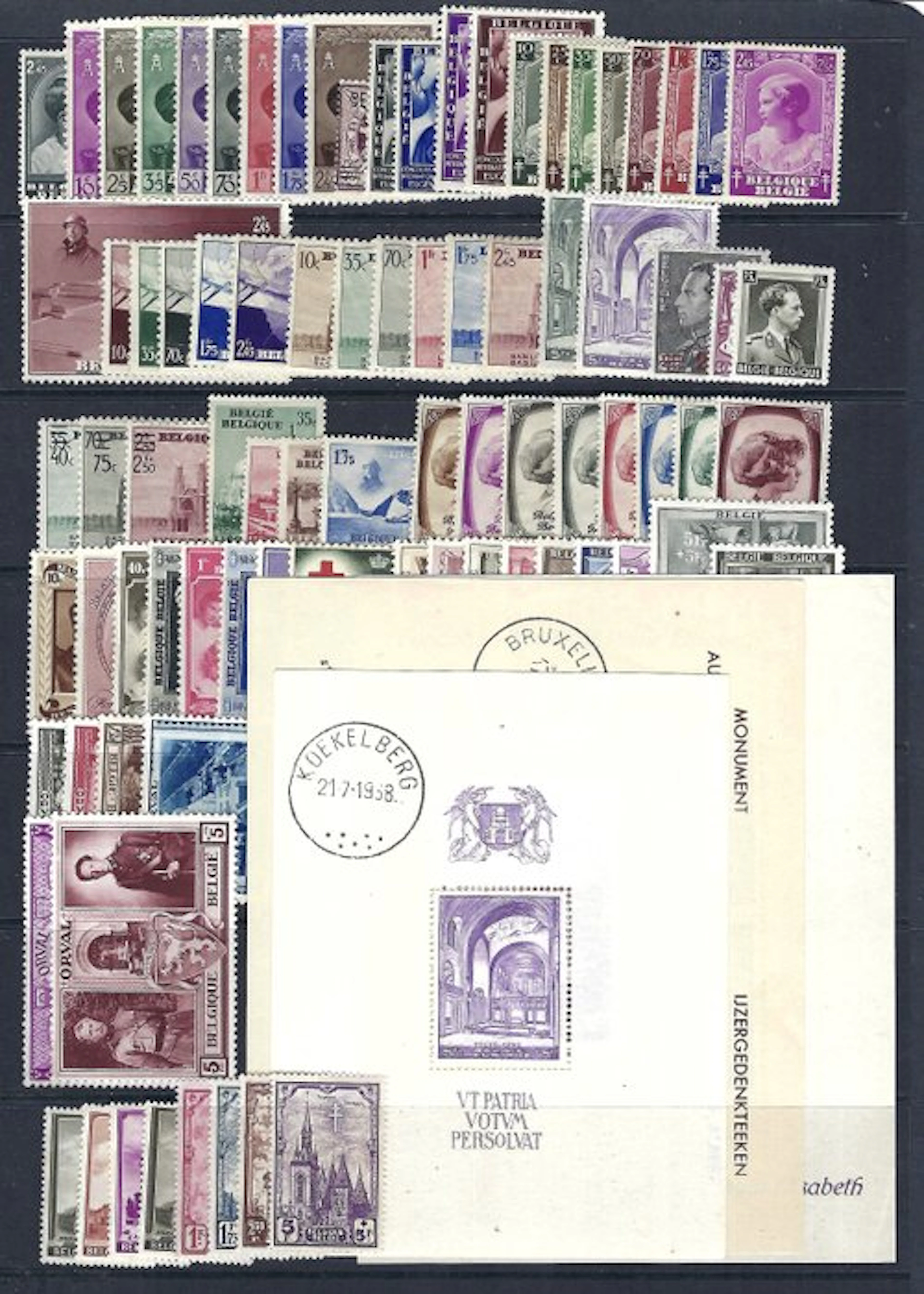 Belgium 1937/1939 - Three complete year sets with the...
