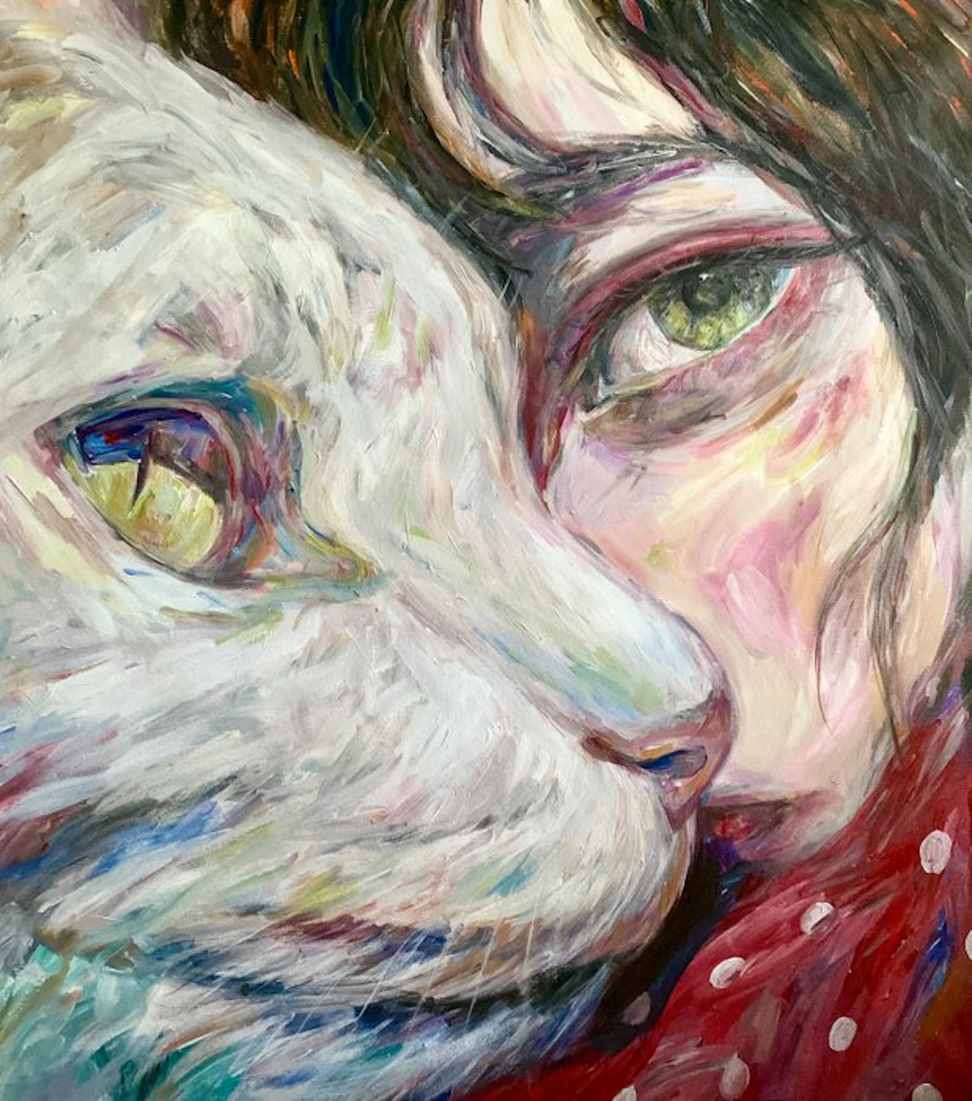 Anna Dart - White Cat - NO Reserve - XL