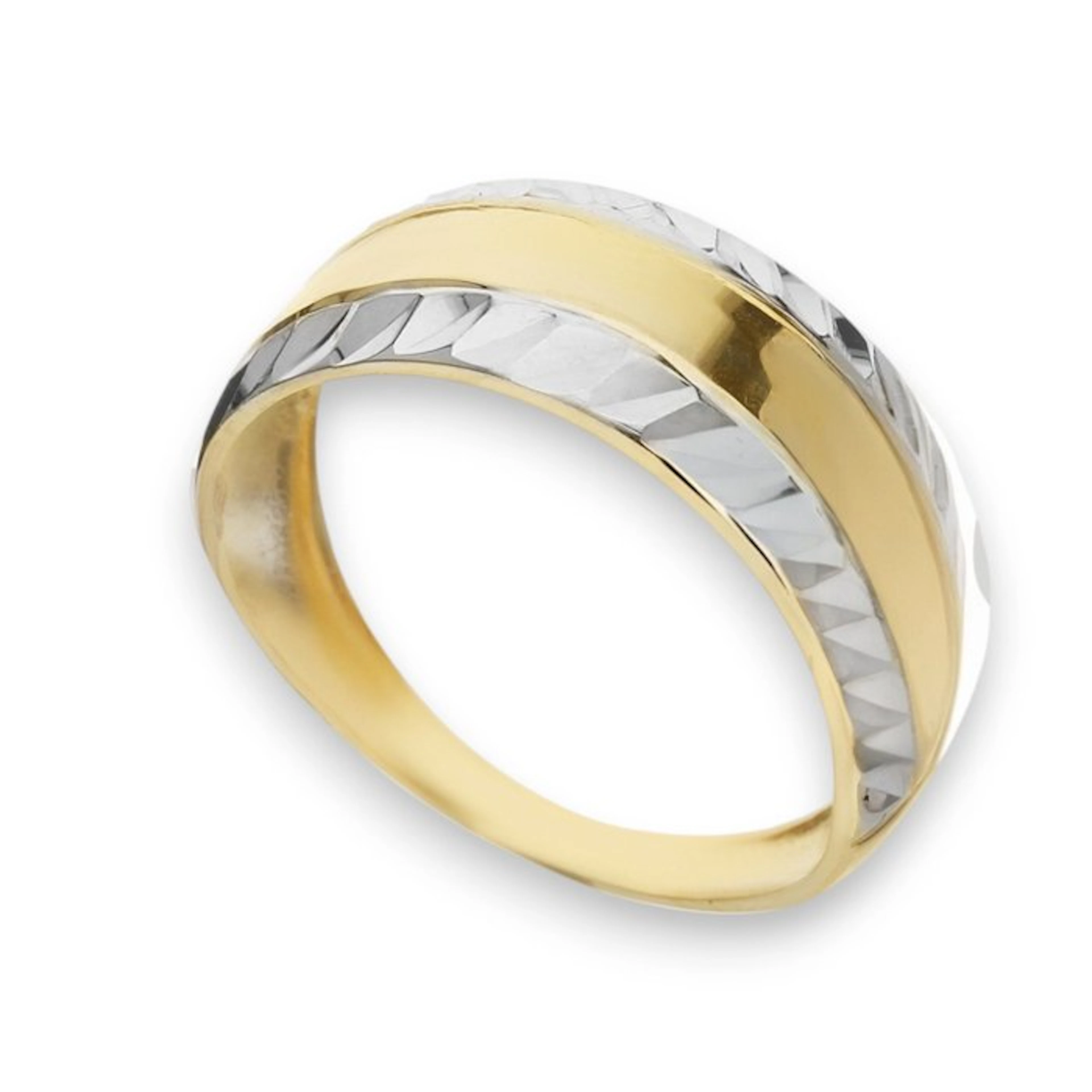 Ring - 18 kt. Yellow gold, White gold - Ring 18k 2.6 g Unisex