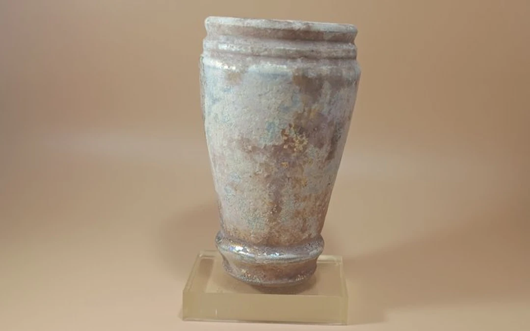 Parthian / Sasanian Glazed Ceramic Rare & Heavy Near Eastern Albarello Vessel