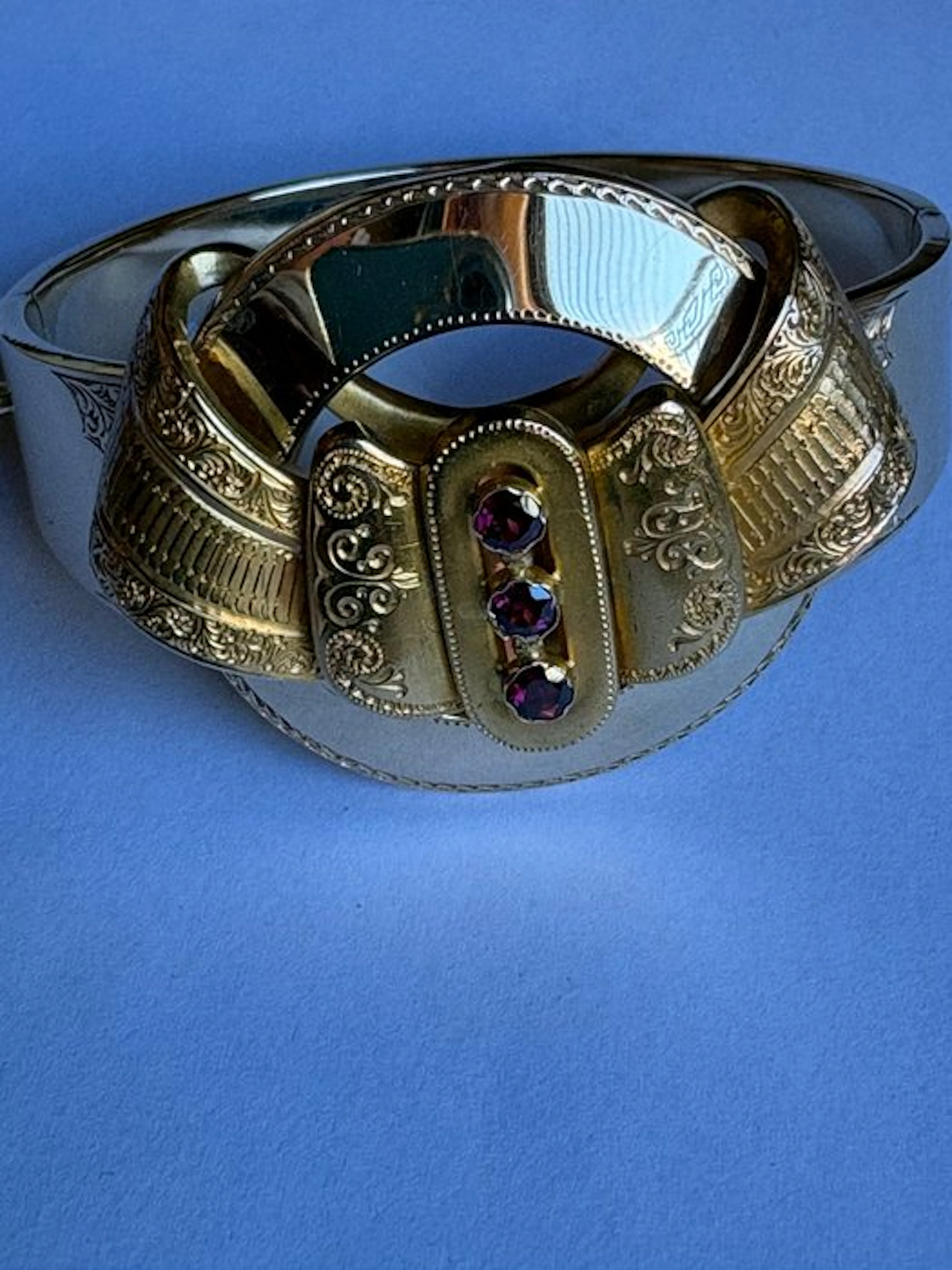 Bracelet - 9 kt. Yellow gold Garnet