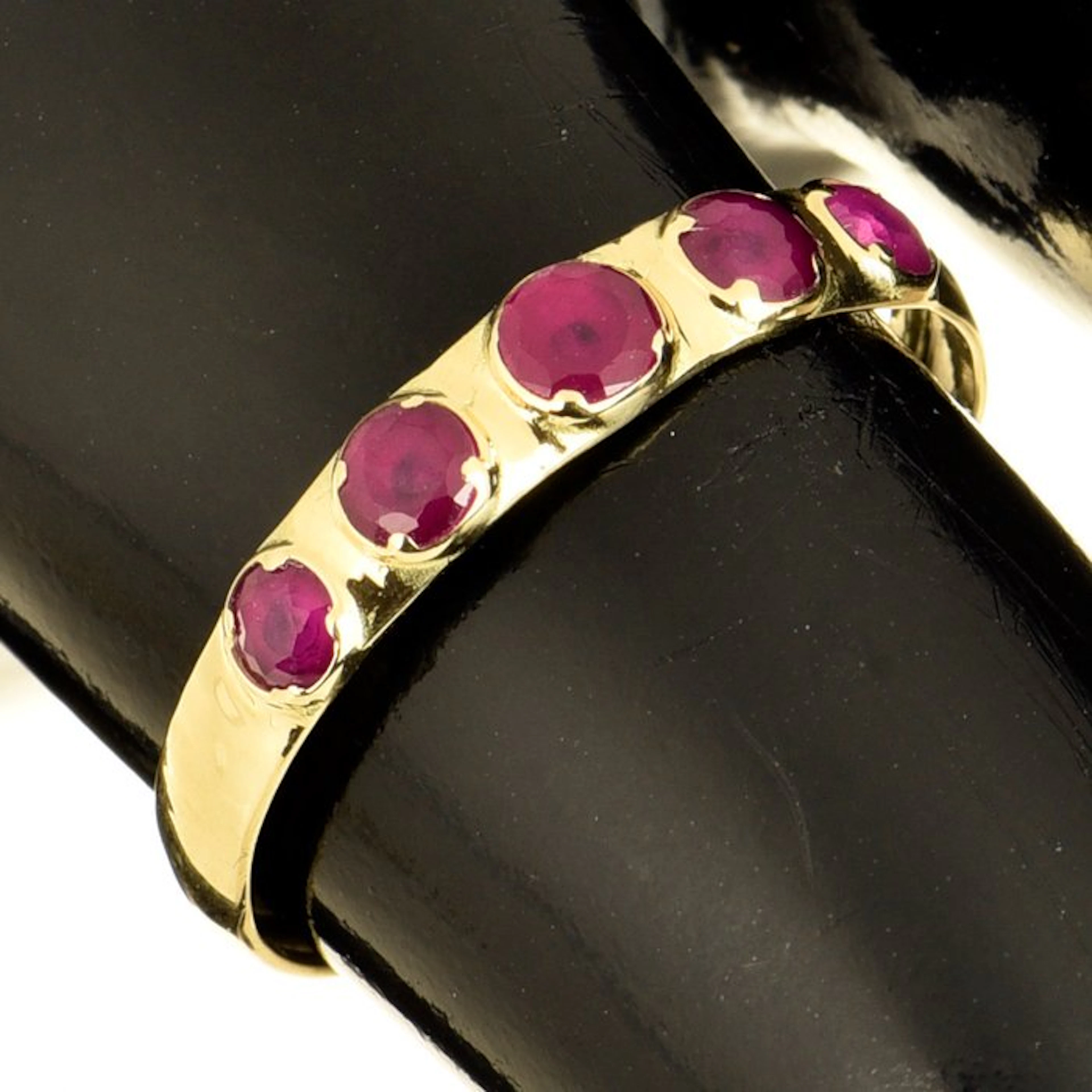 No reserve price - Ring - 14 kt. Yellow gold Ruby