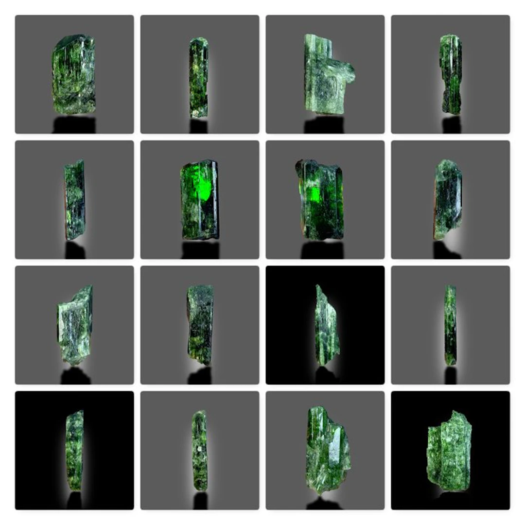 Natural Epidote Crystal Lot – Deep Green Prismatic Crystals- 196 g - (17)