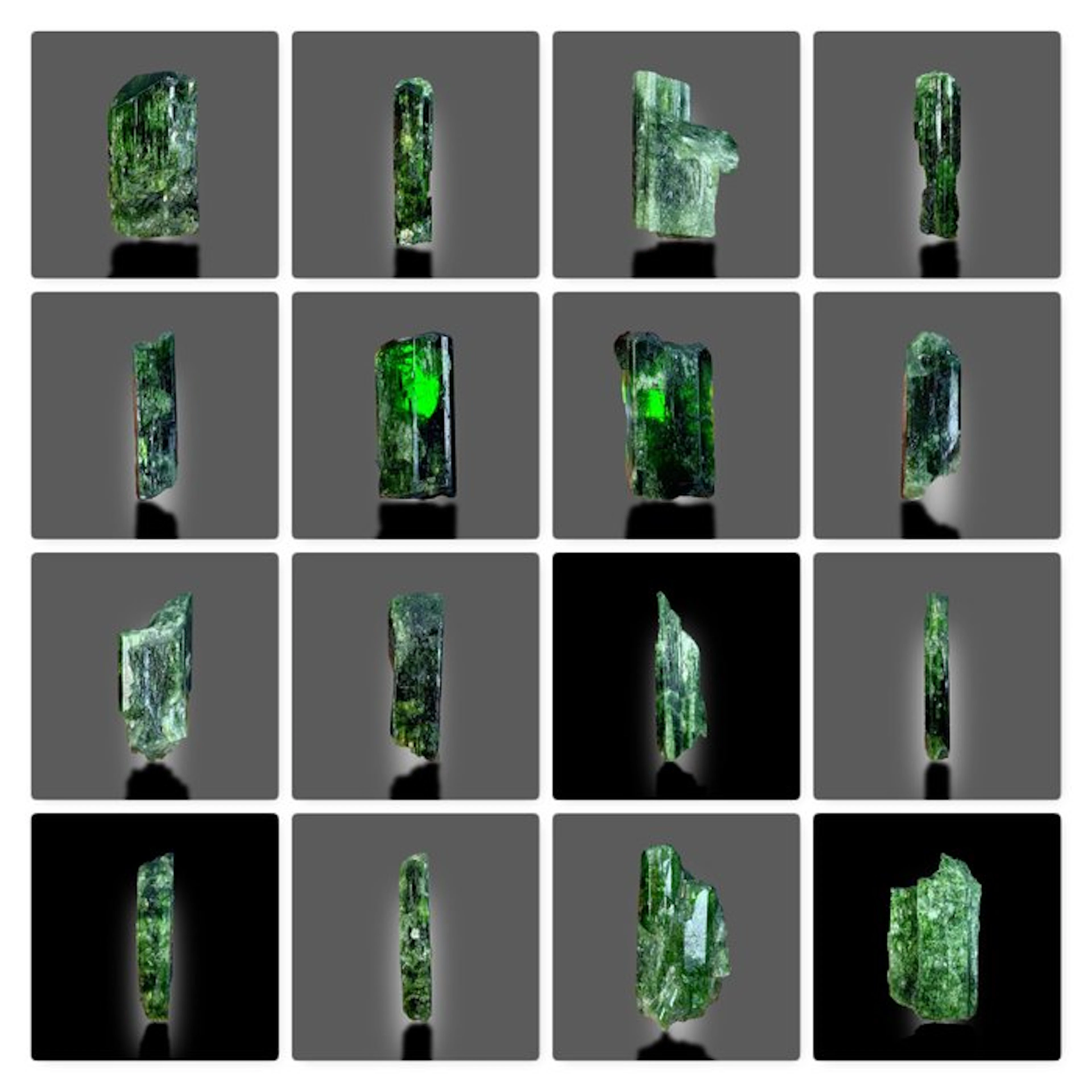 Natural Epidote Crystal Lot – Deep Green Prismatic Crystals- 196 g - (17)