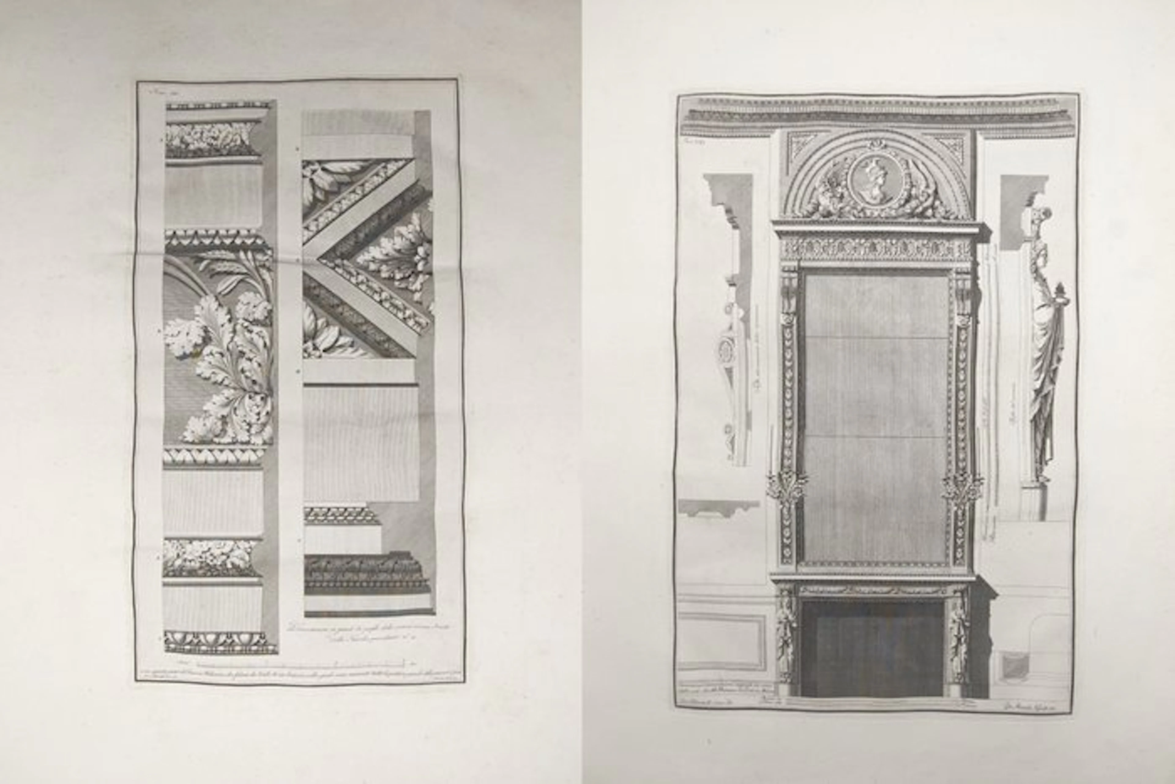 Giocondo Albertolli (1742–1839) - Set of 2: Cornice Profiles and Ornament