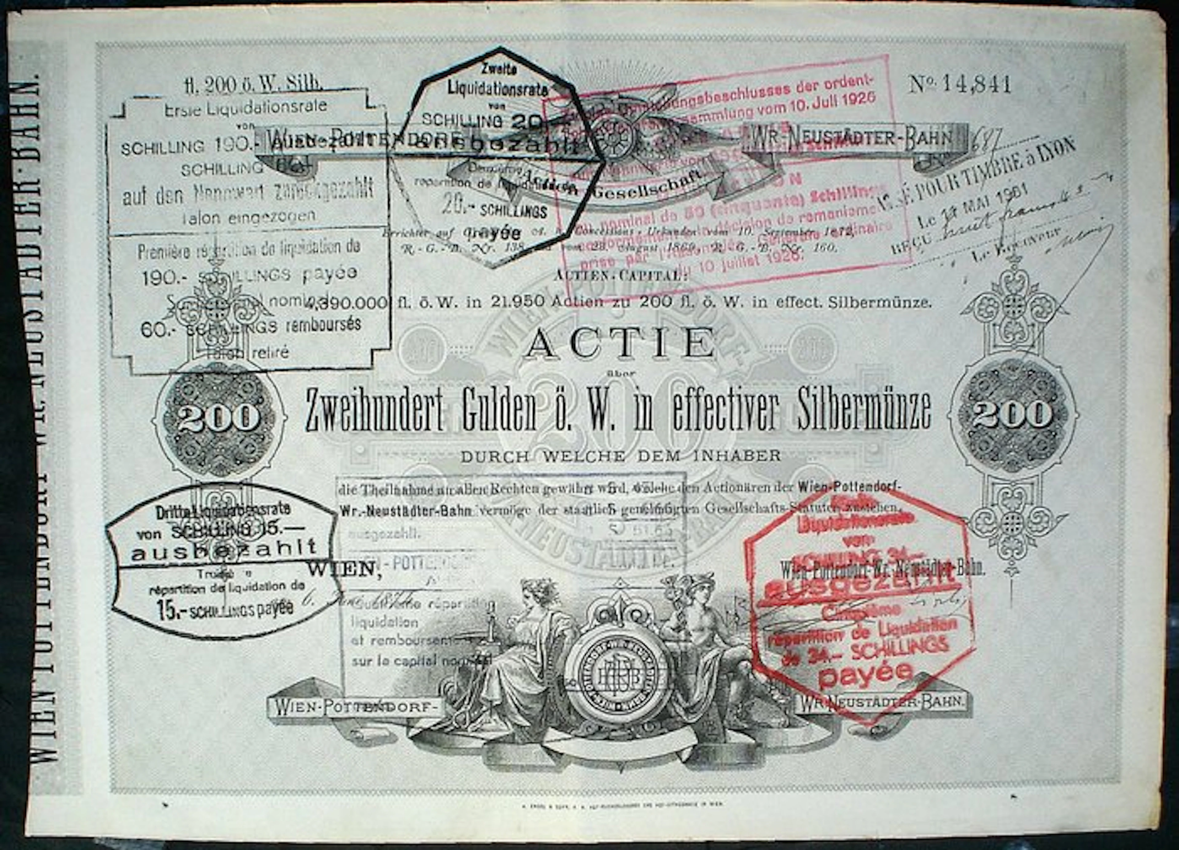 Austria. Wien Pottendorfer Wr