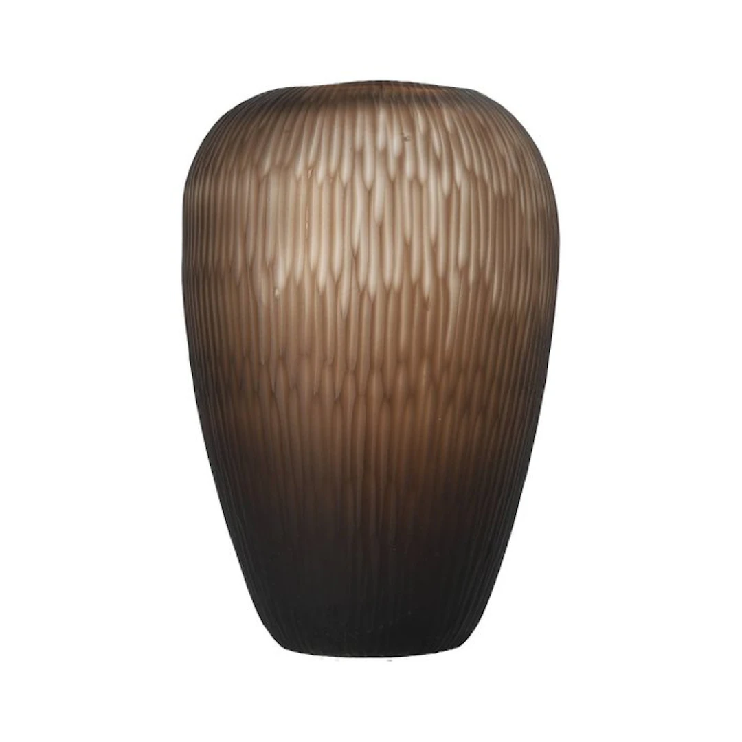 Vase - Glass - Vase with vertical relief
