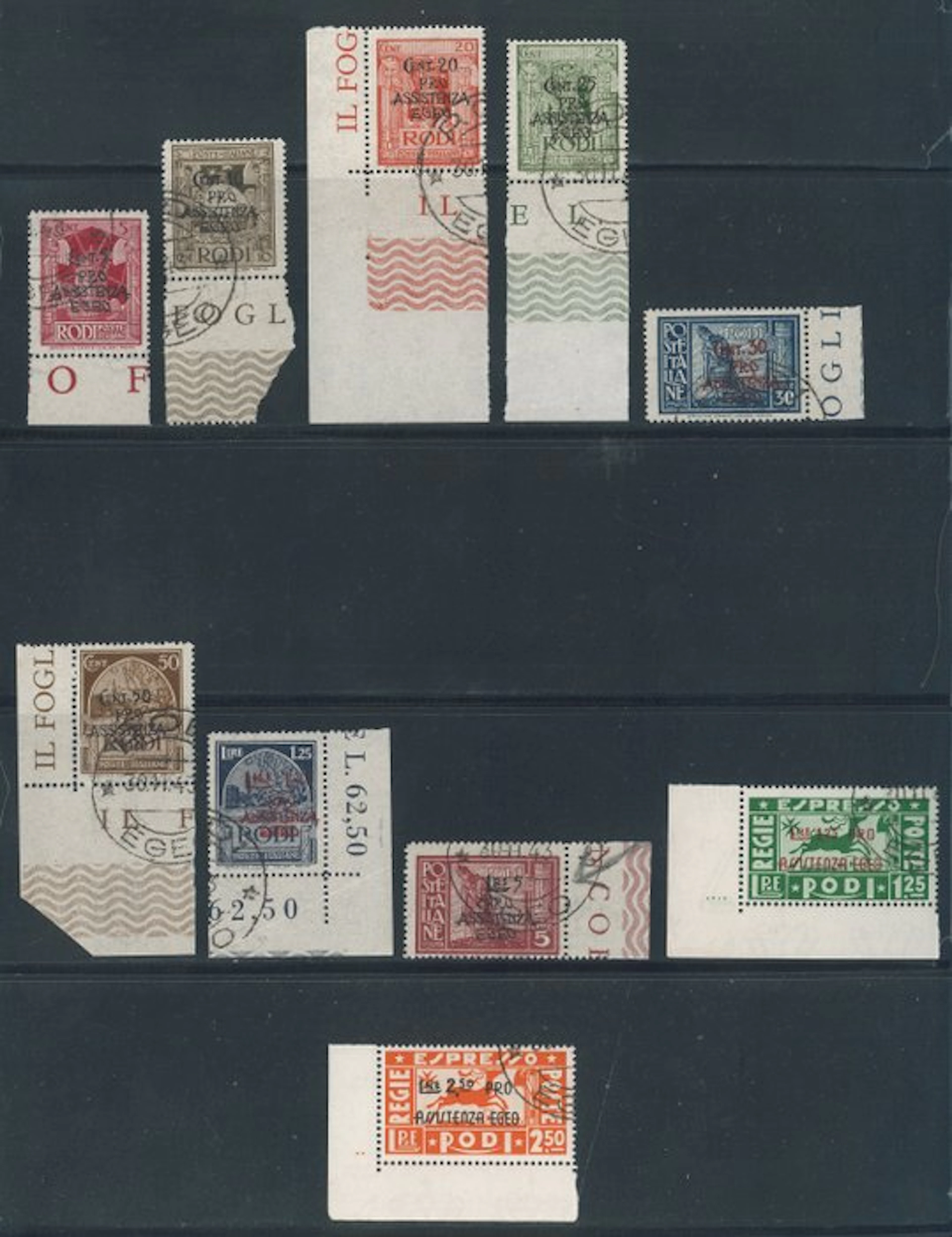 Italian Aegean Islands - general issues 1943 - Pro Assistenza Egeo