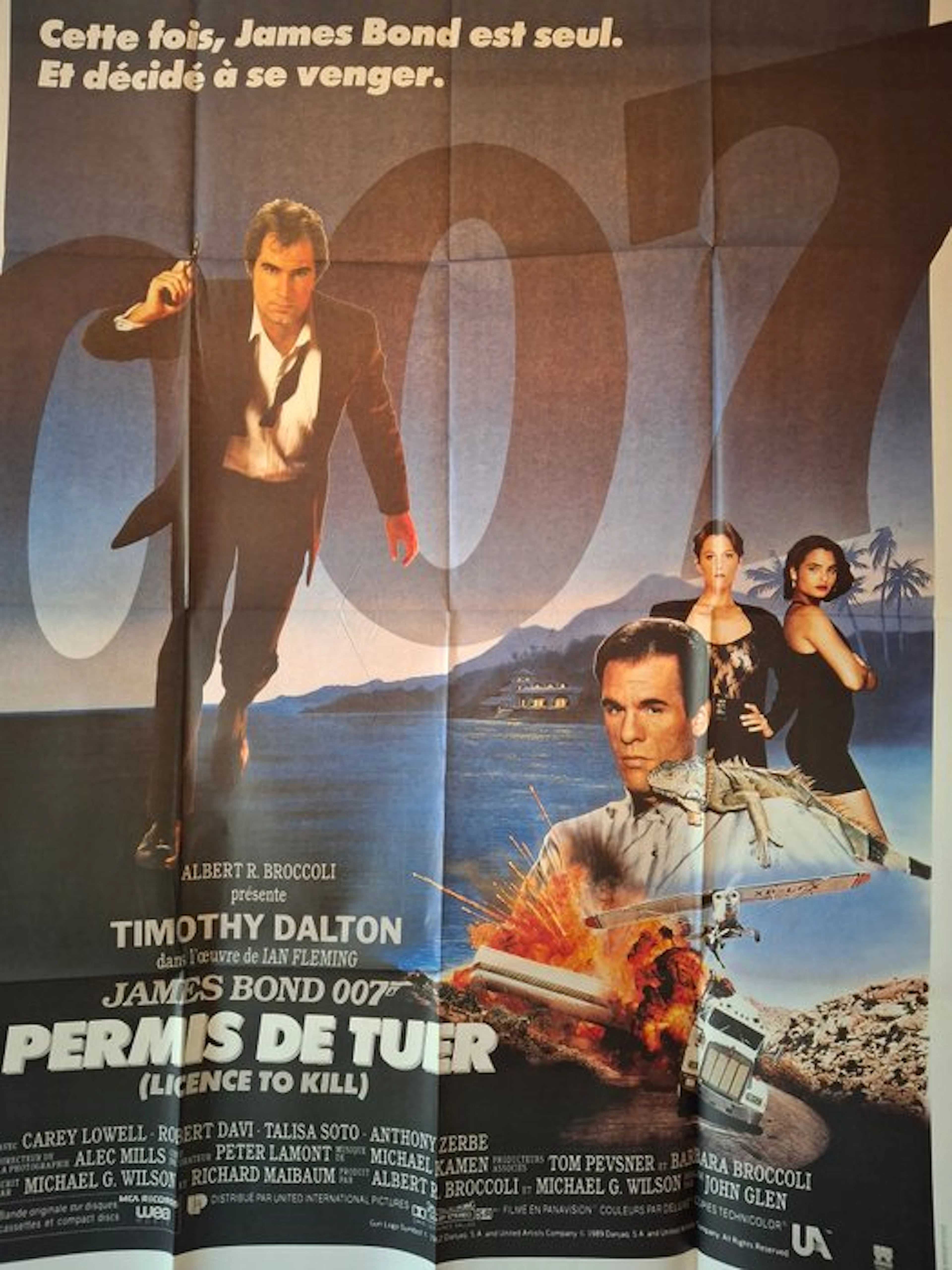 James Bond 007 Licence To Kill - Original French Poster - 160x120 cm