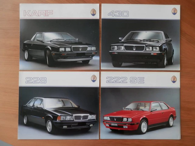 Brochure - Maserati - Karif, 430, 228 & 222 SE