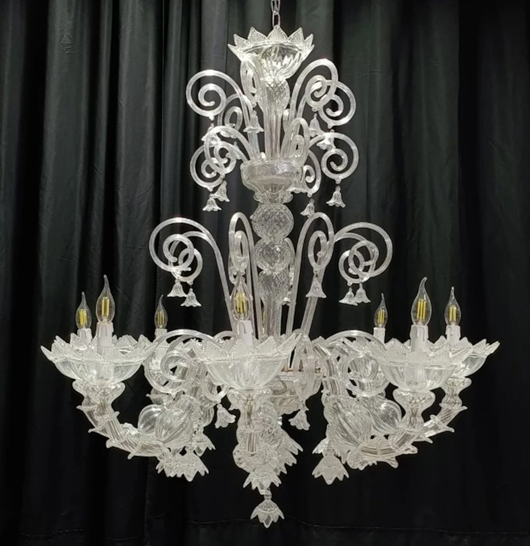 Chandelier - Dragon - Murano glass - 8 lights / 2 floors