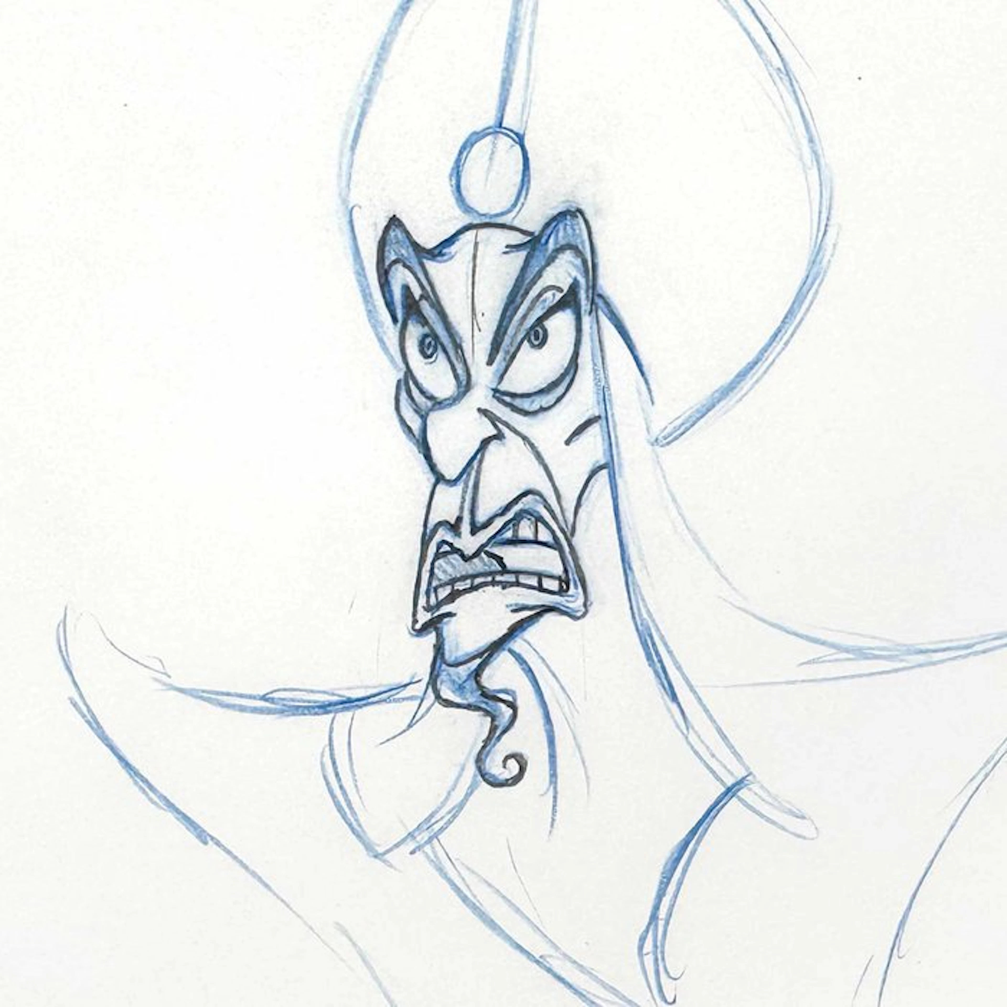 ALADDIN - Jafar Original Animation Drawing - (Walt Disney, 1992) + CERTIFICATE