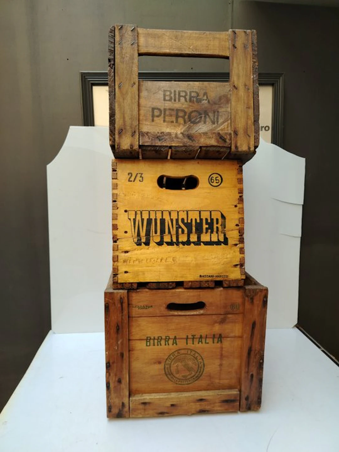 Wunster / Birra Peroni / Birra Italia - Counter crate (3) - Wood -