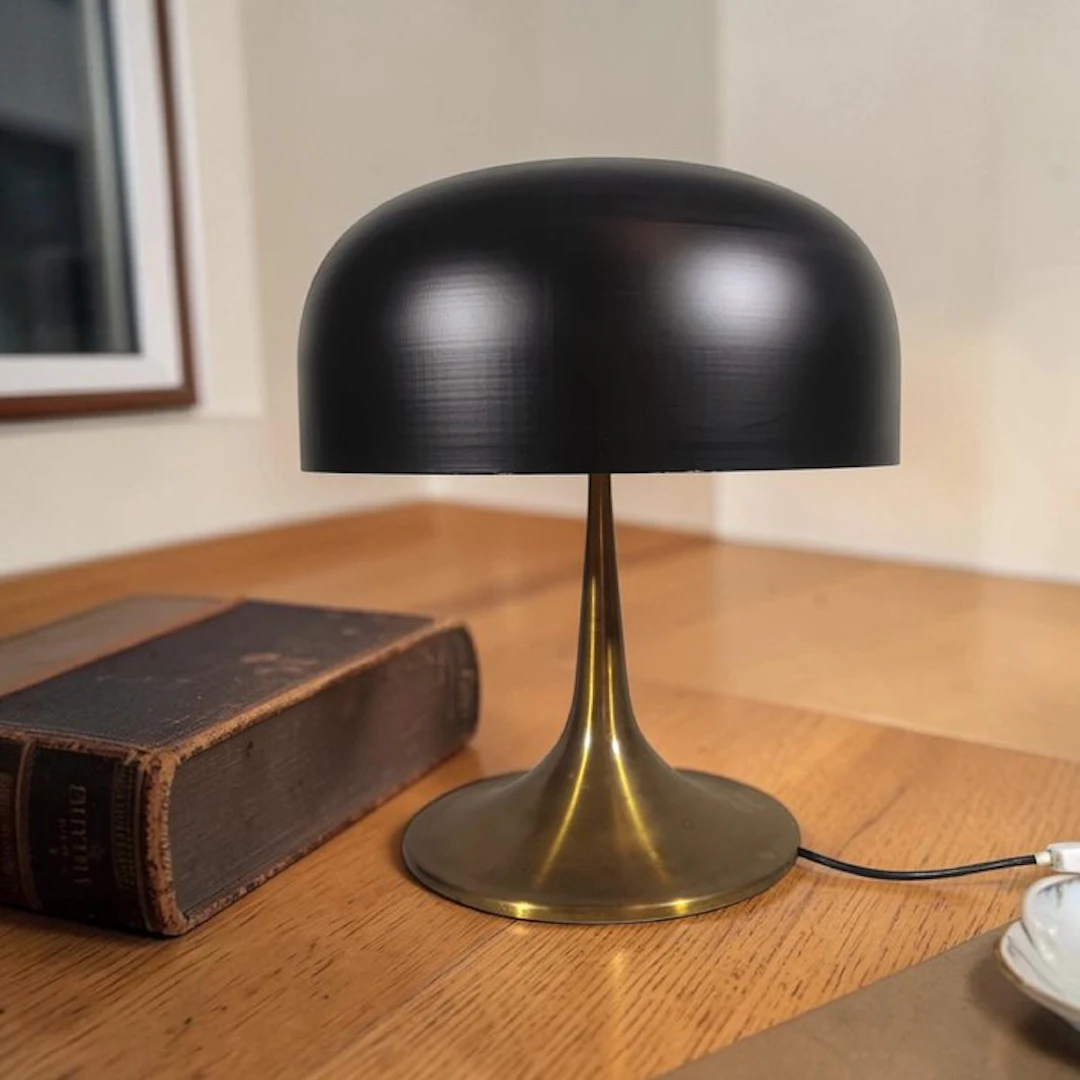 Table lamp - a mushroom - satin