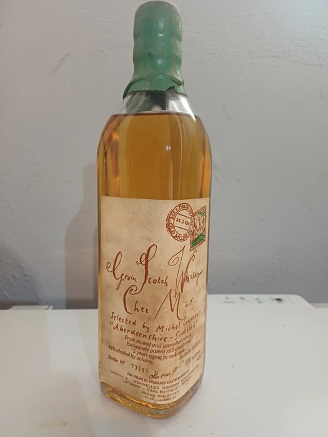 Michel Couvreur 1990 5 years old Chez Max - 70cl