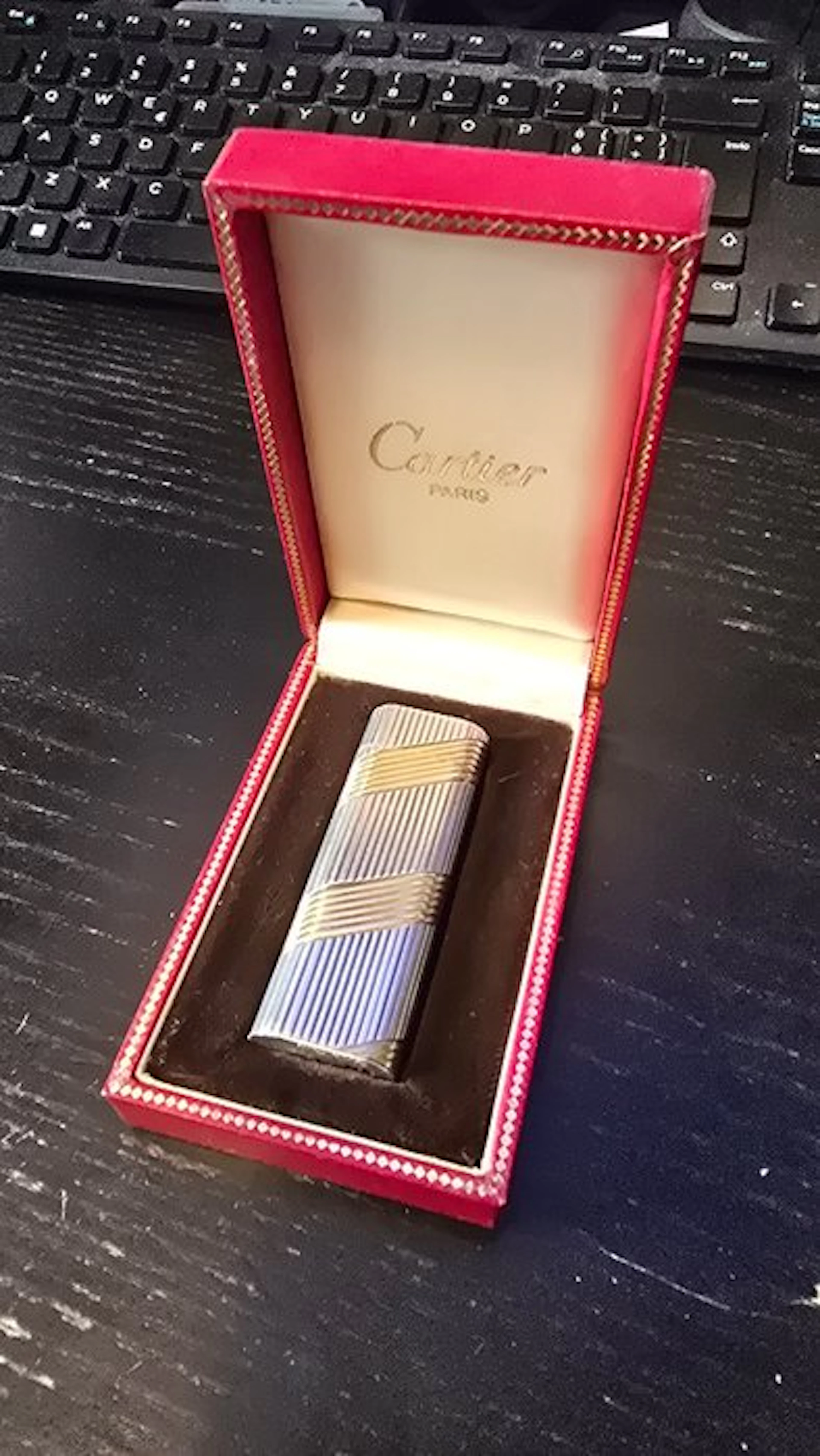 Cartier - Pocket lighter - .925 silver, .750 (18 kt) gold