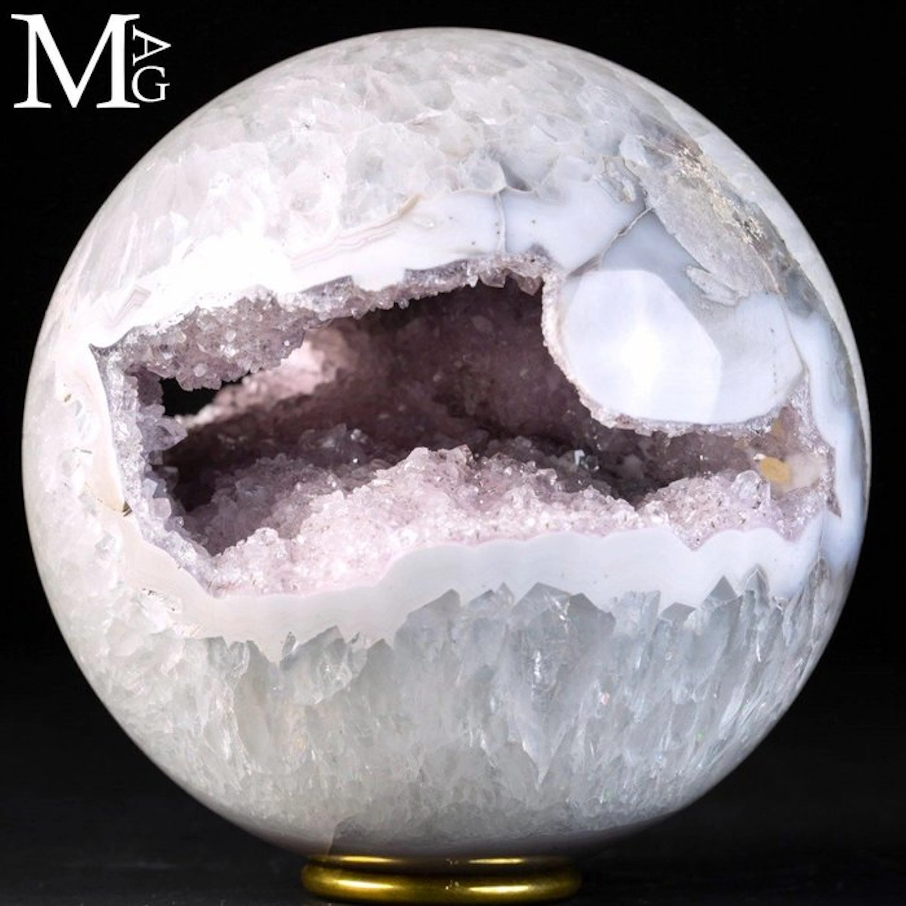 Amethyst Crystals Polished Brazilian Amethyst Geode...